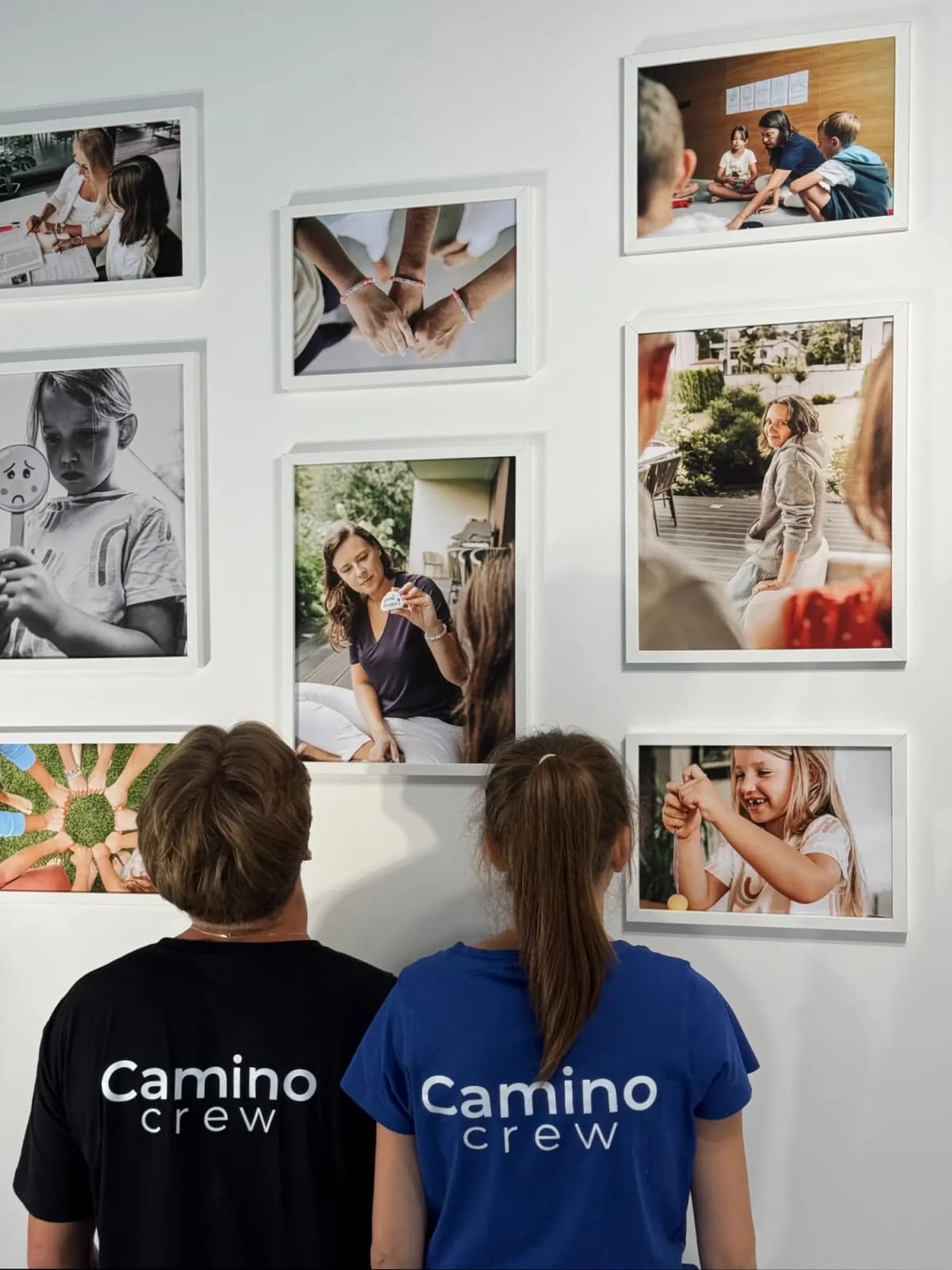 7 Minutes to Transform a Stairway - How Photo Walls Brought Life to Camino Pedagogical Center