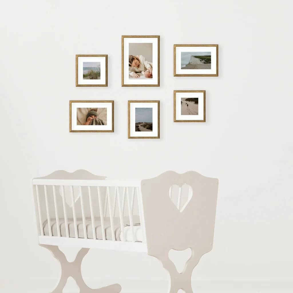 Colourful picture frames for kids room – creative photo wall with children's pictures