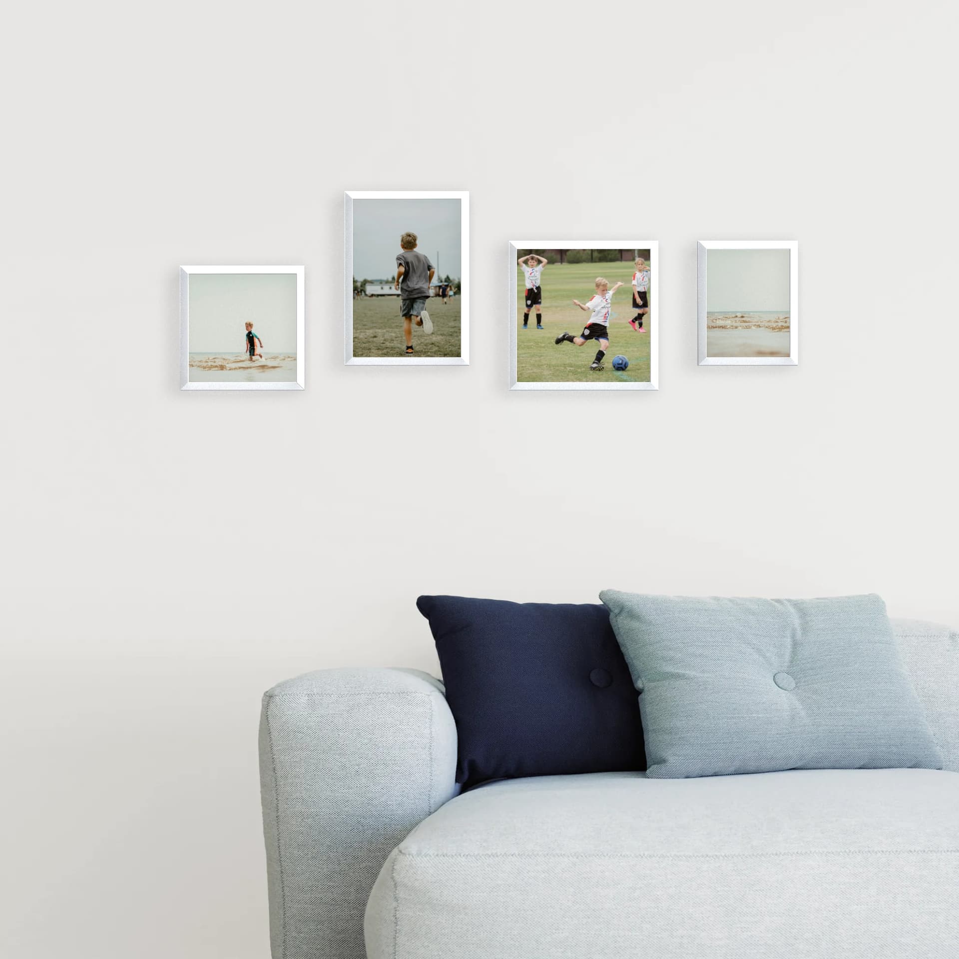 Photo wall 4 frames - Action Line - interior view
