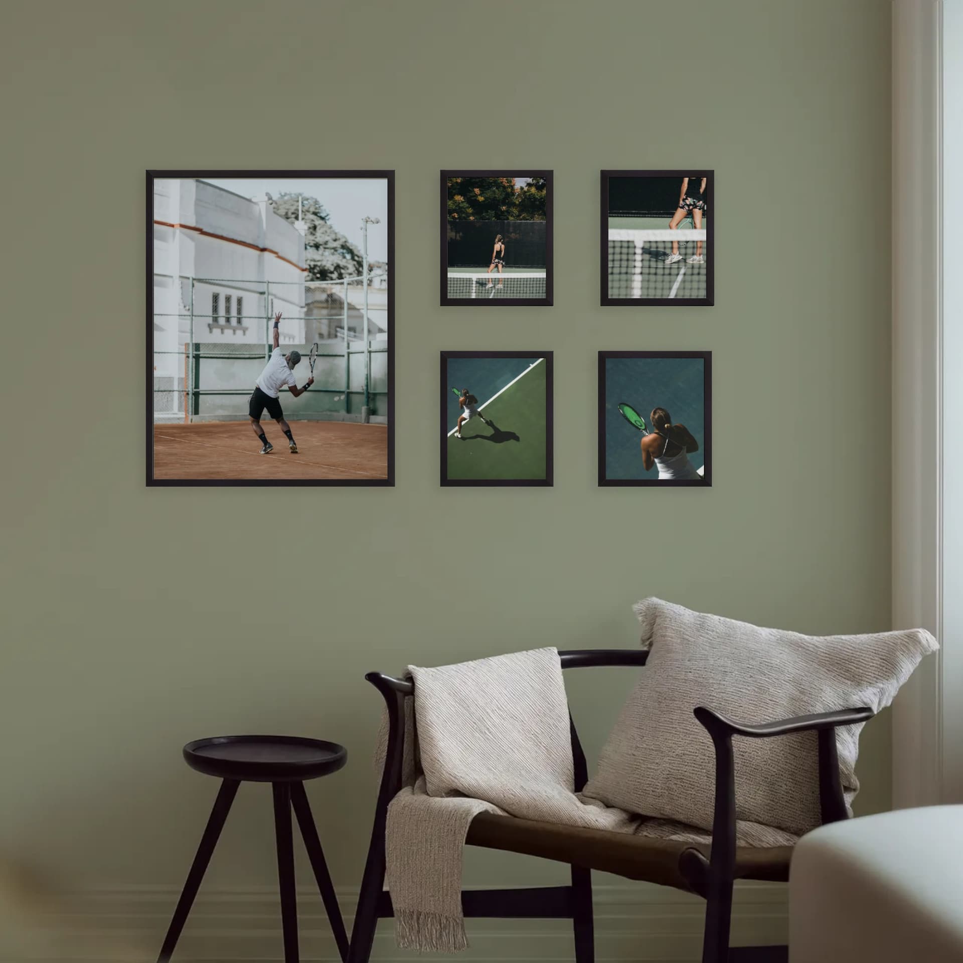 Photo wall 5 frames - Anchor Wing - interior view