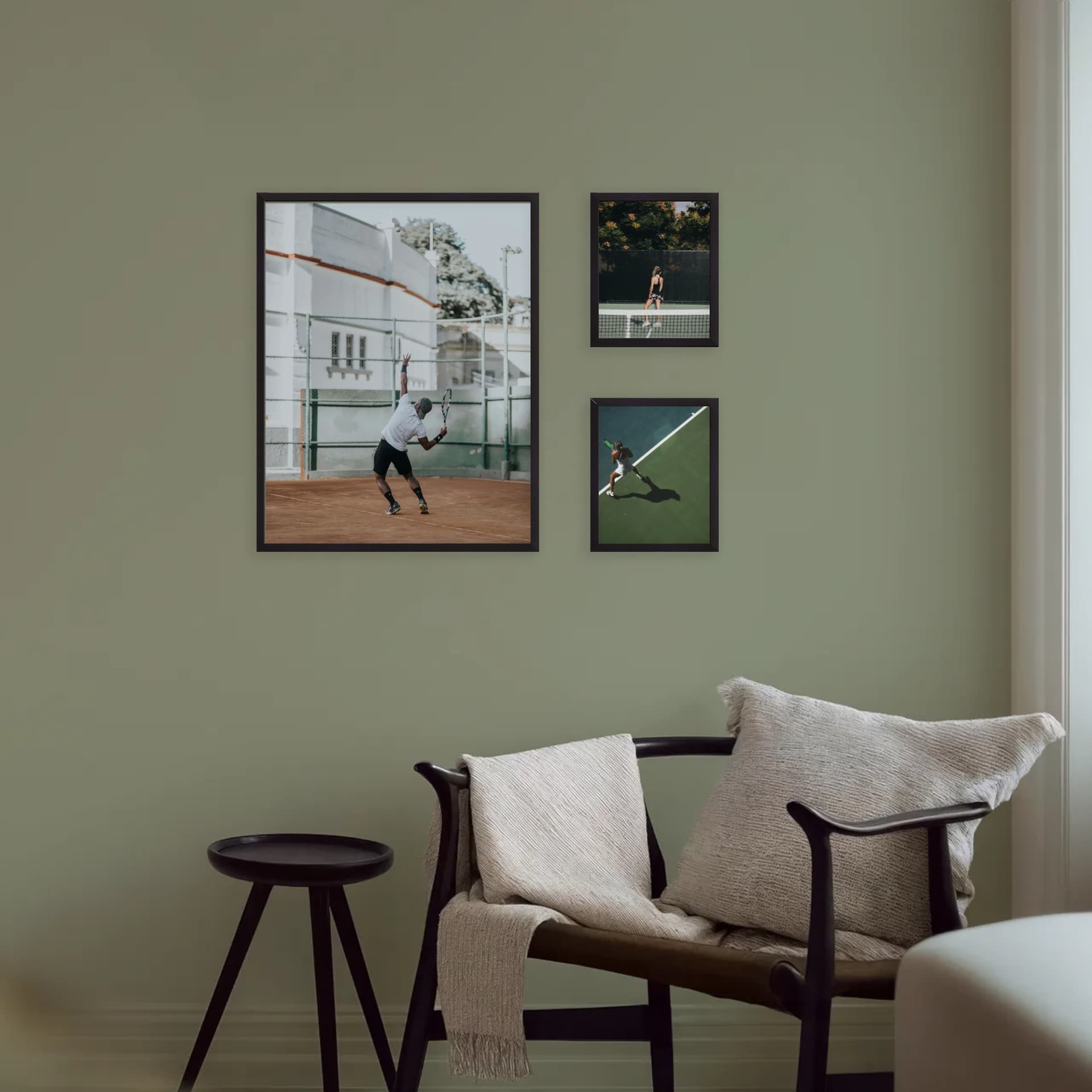 Photo wall 3 frames - Anchor Wing - interior view