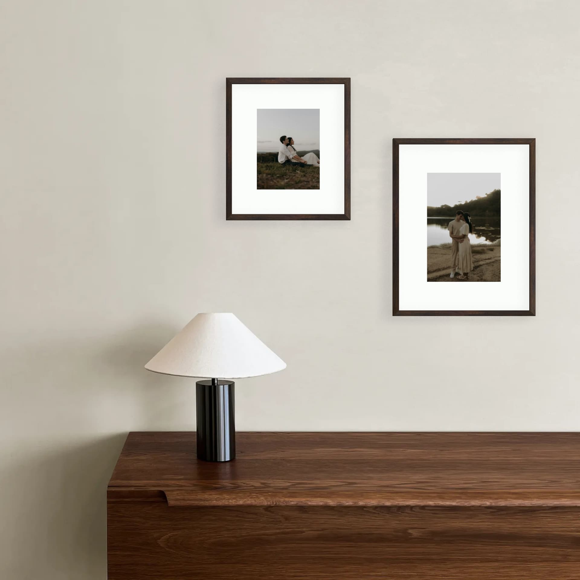 Photo wall 2 frames - Asymmetric Calm - interior view