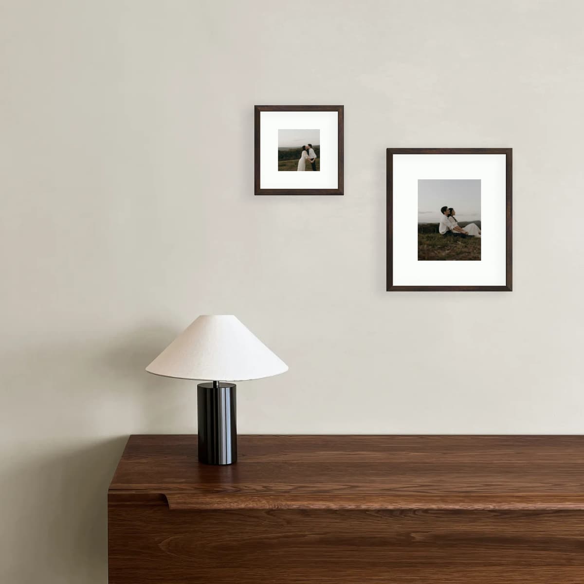 Photo wall 2 frames - Asymmetric Calm - interior view