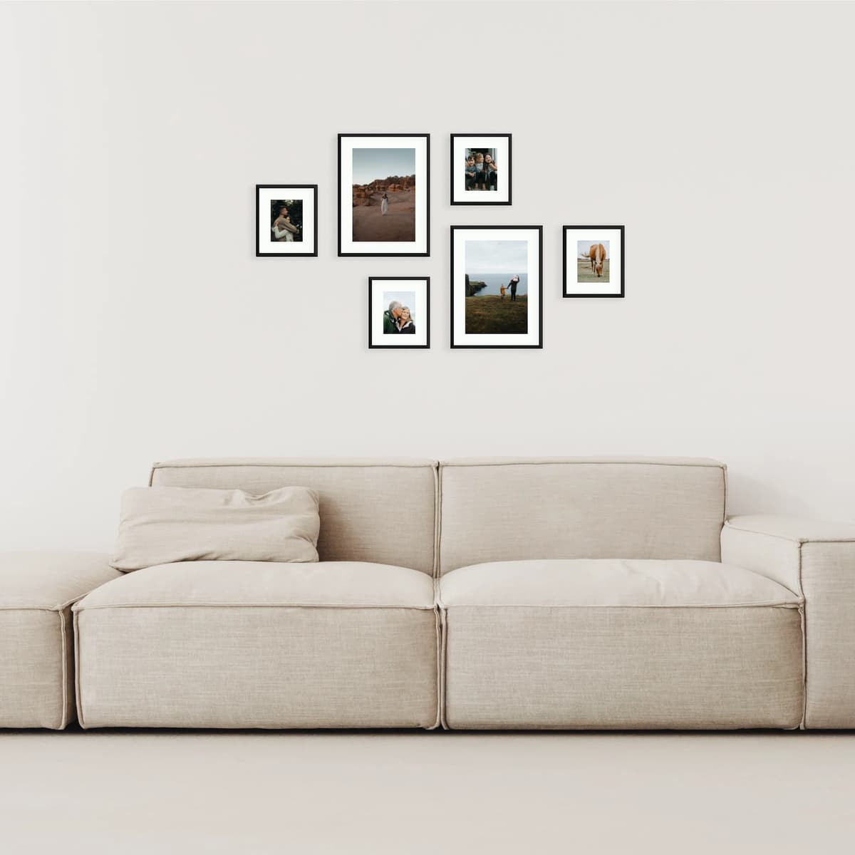 Photo wall 6 frames - Centric Spread - interior view