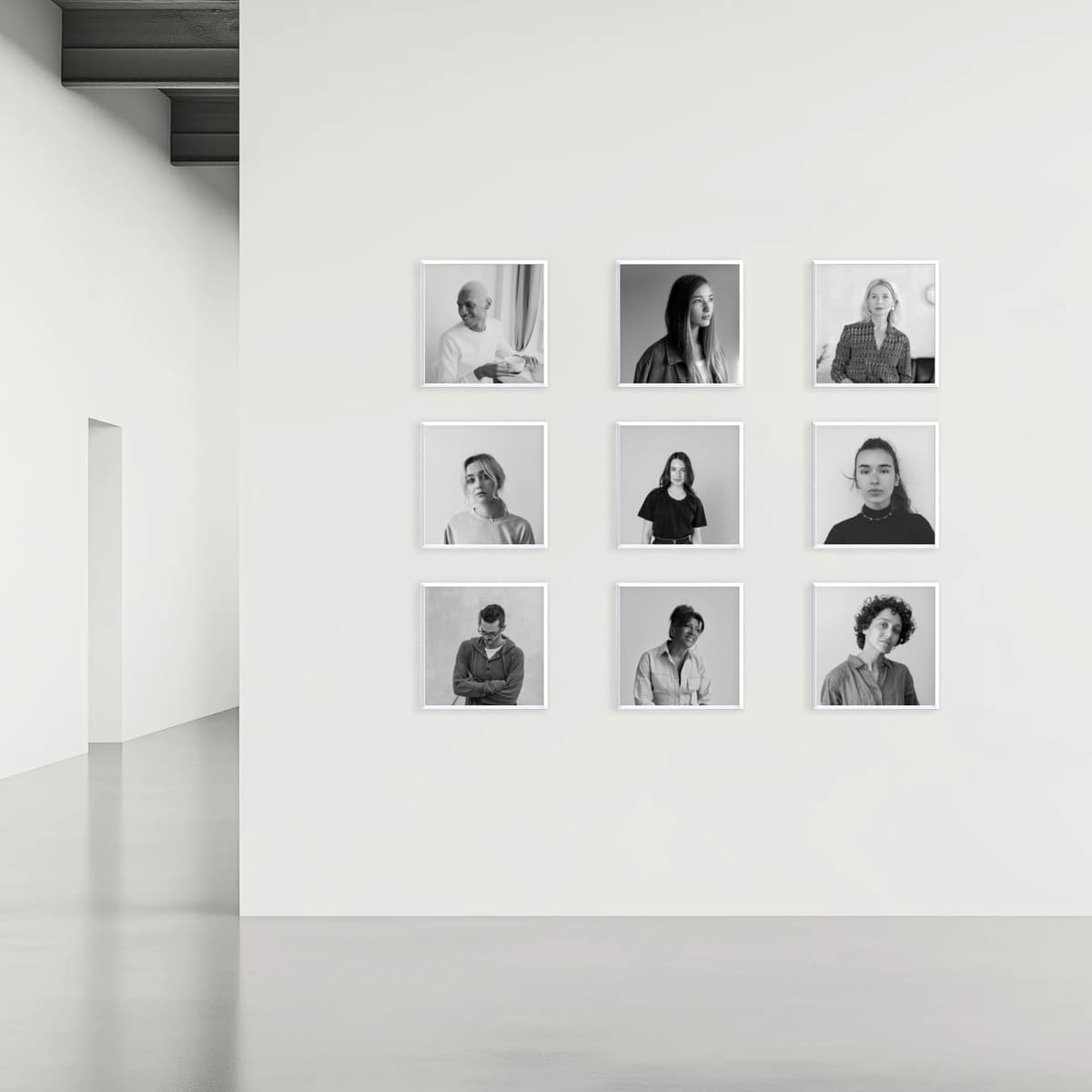 Photo wall 9 frames - Geometric Office - interior view