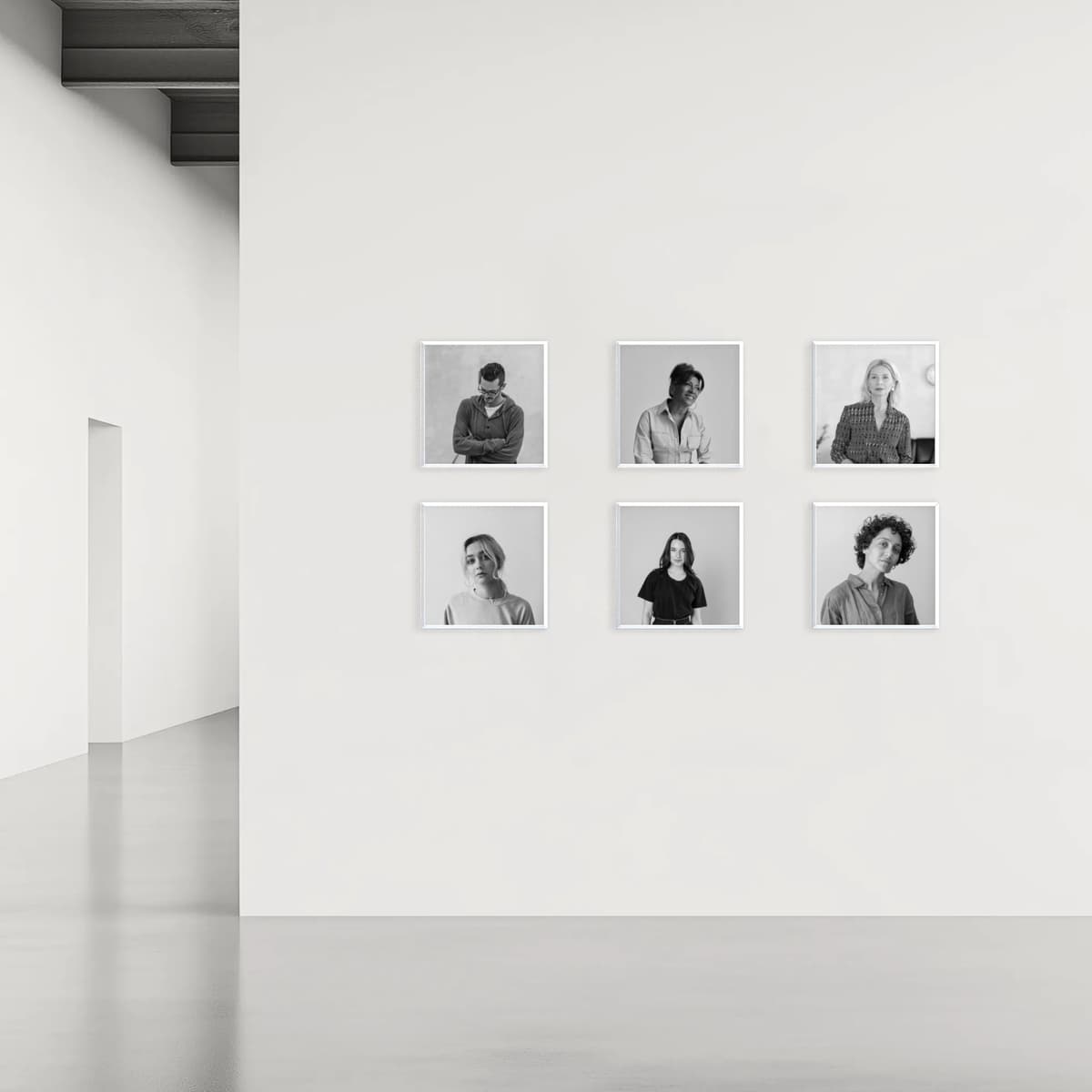 Photo wall 6 frames - Geometric Office - interior view