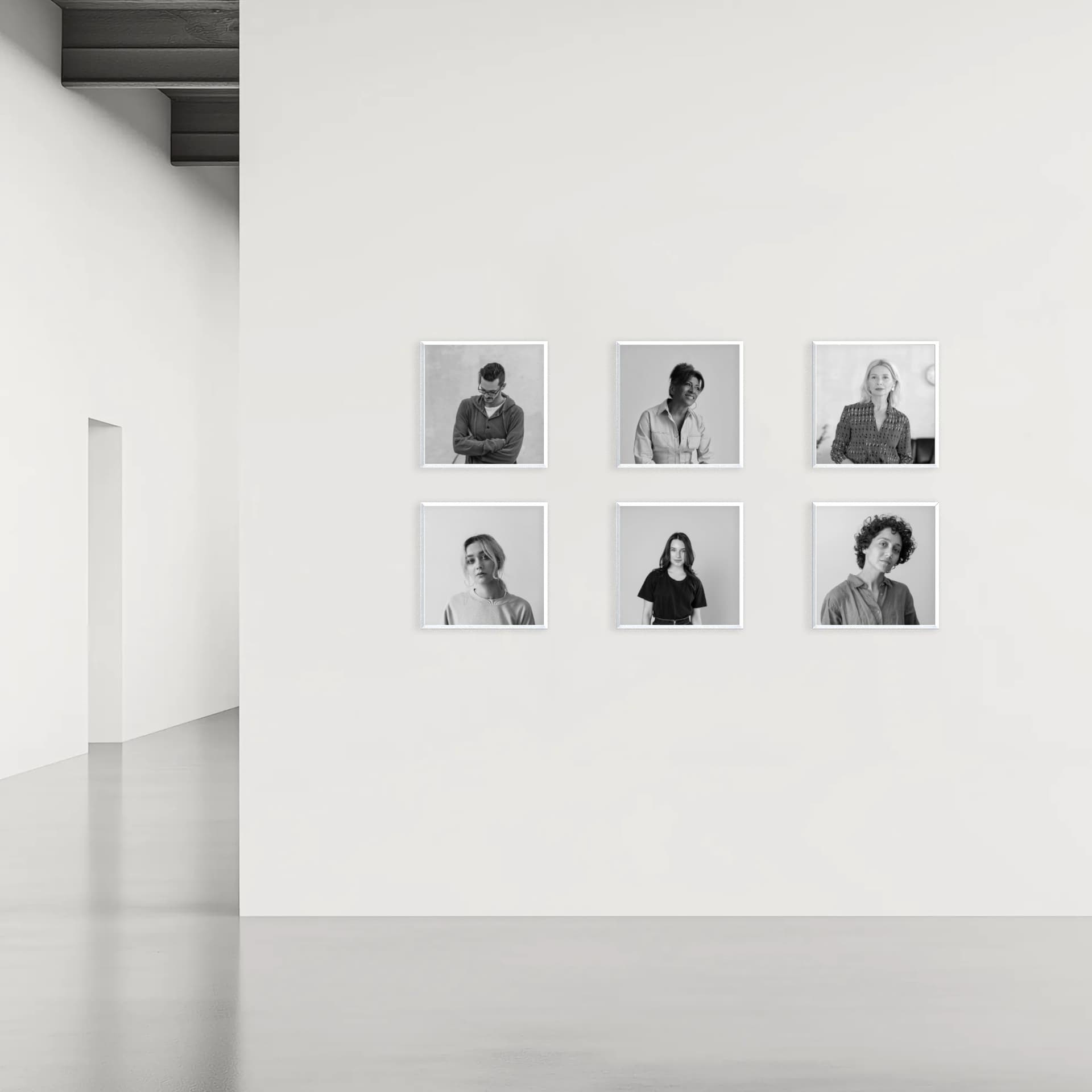 Photo wall 6 frames - Geometric Office - interior view