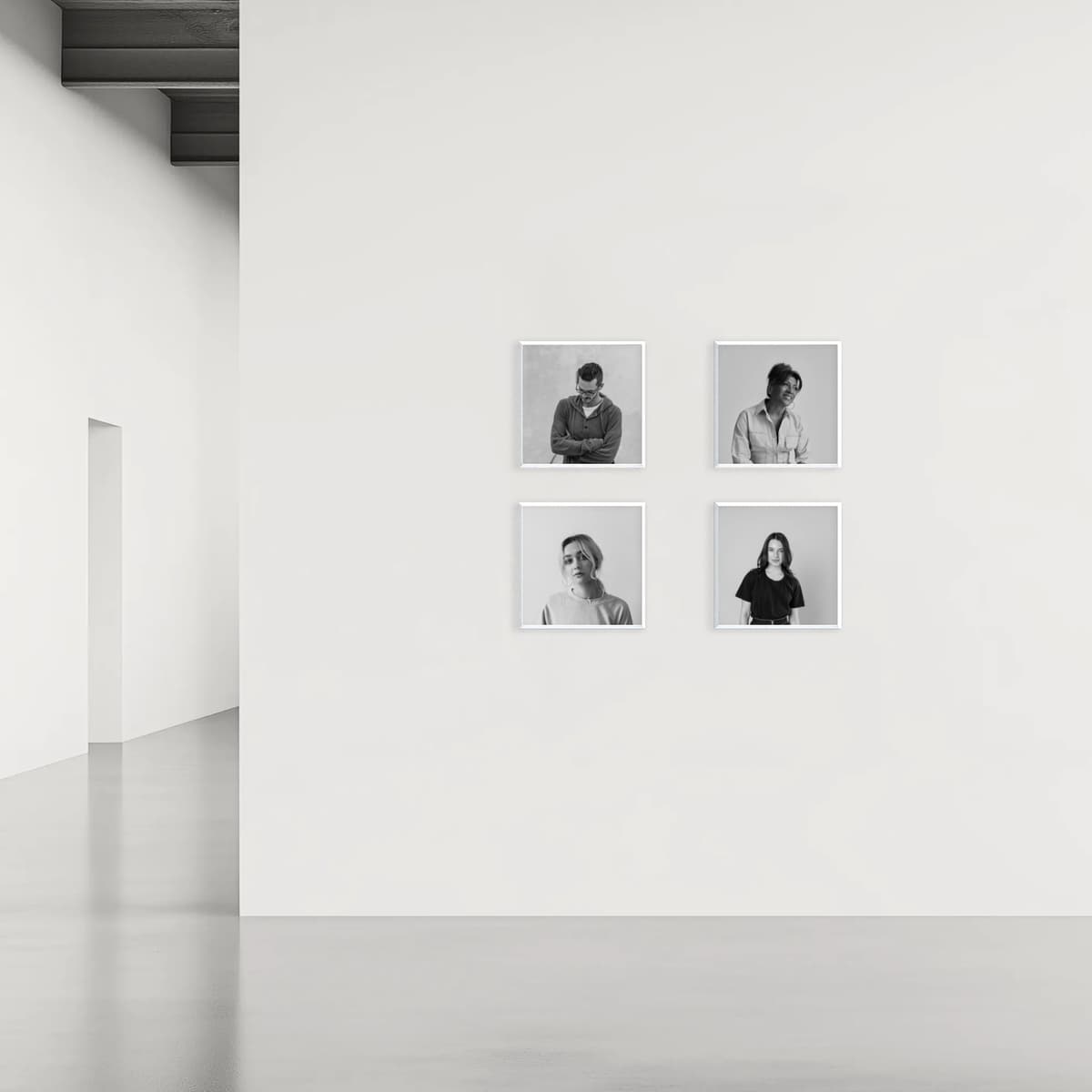 Photo wall 4 frames - Geometric Office - interior view