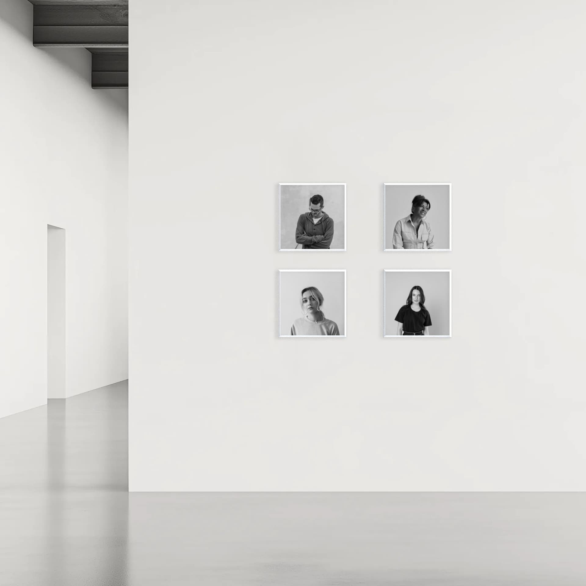 Photo wall 4 frames - Geometric Office - interior view