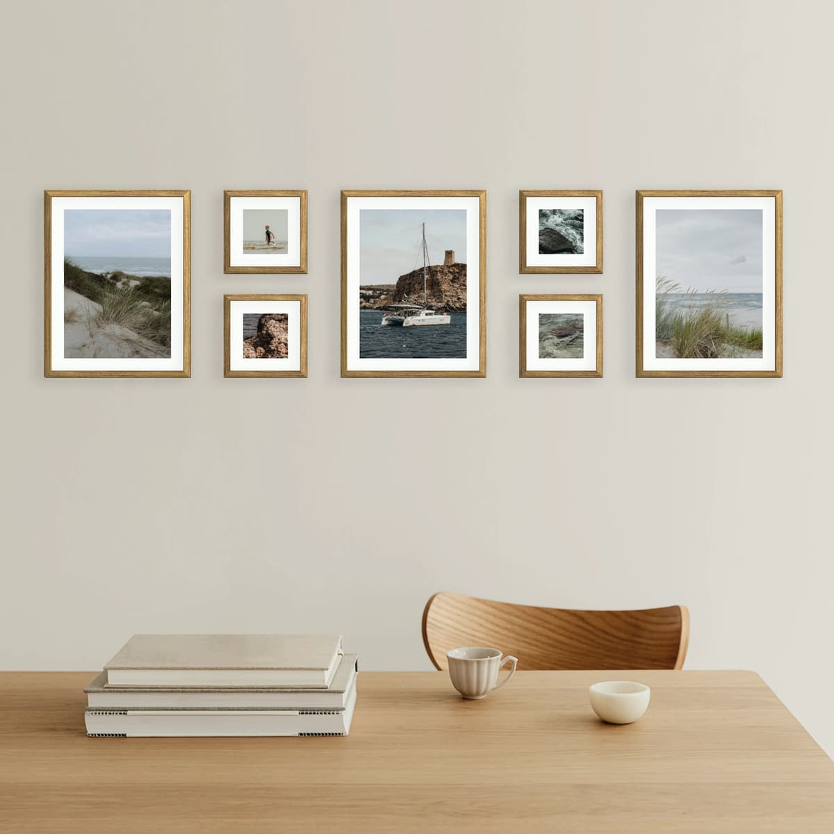 Photo wall 7 frames - Harbor Line - interior view