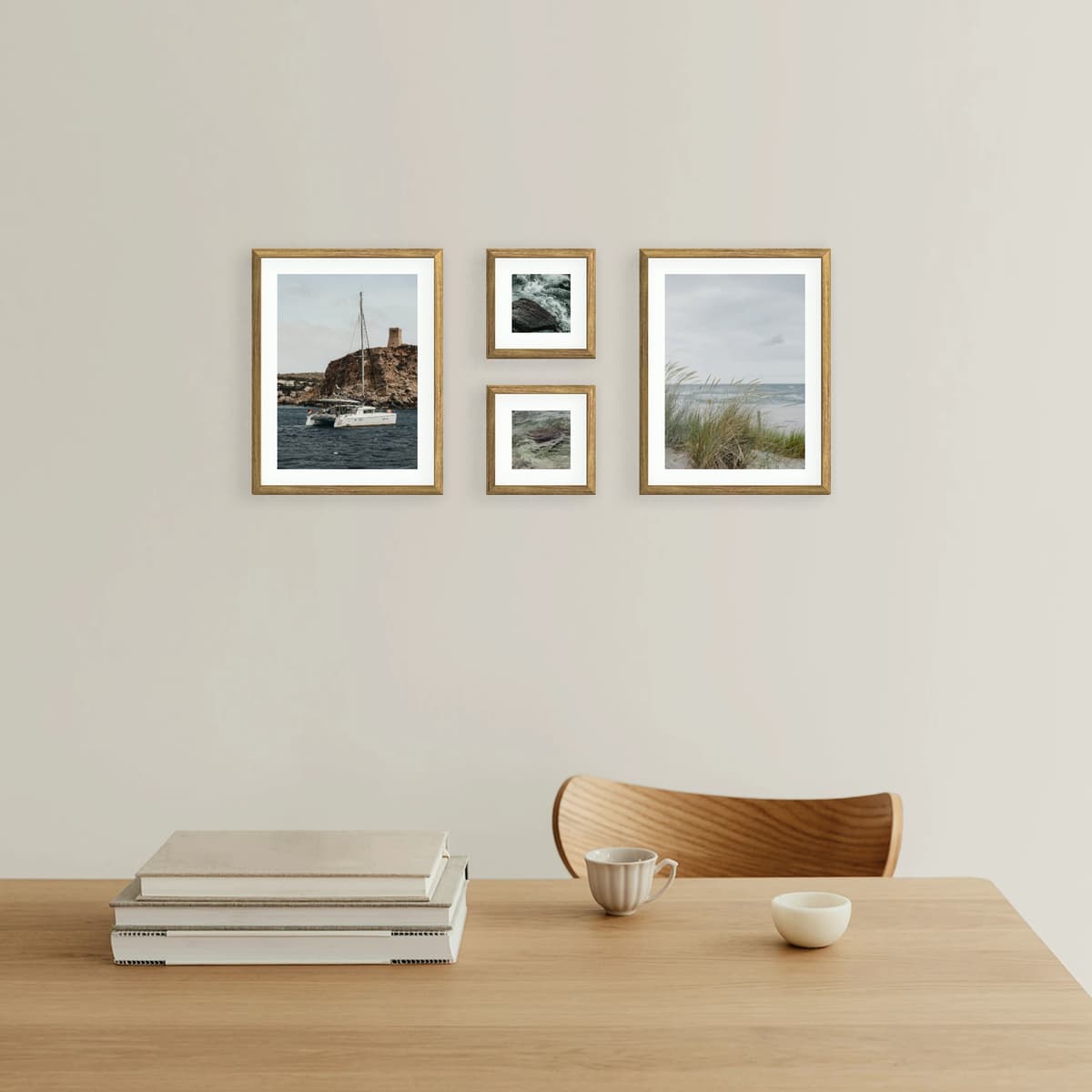 Photo wall 4 frames - Harbor Line - interior view