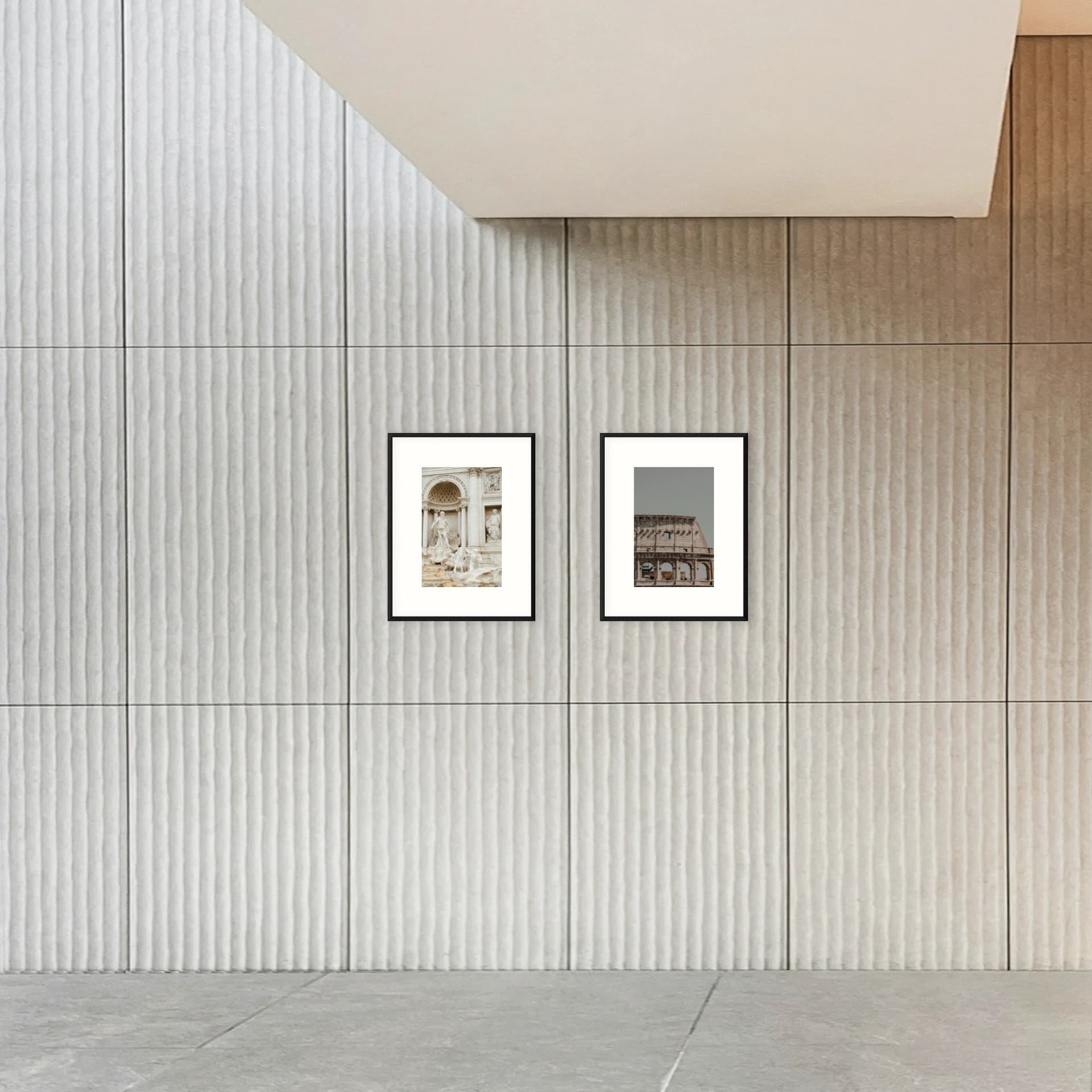 Photo wall 2 frames - Horizontal Architectural Gallery - interior view