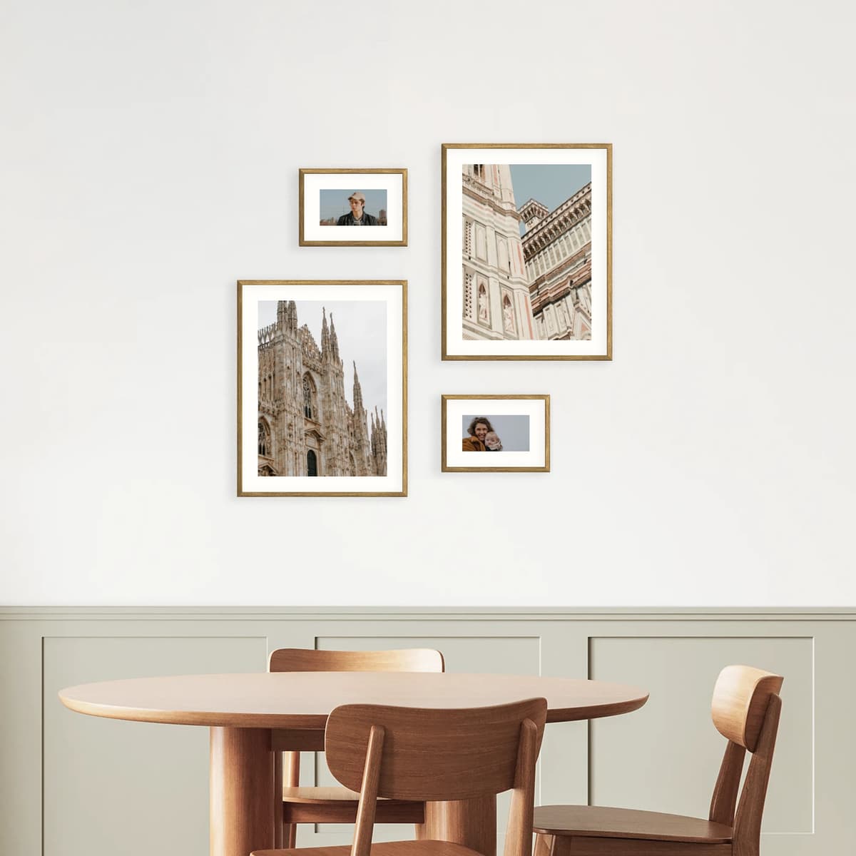 Photo wall 4 frames - Layered Moments - interior view