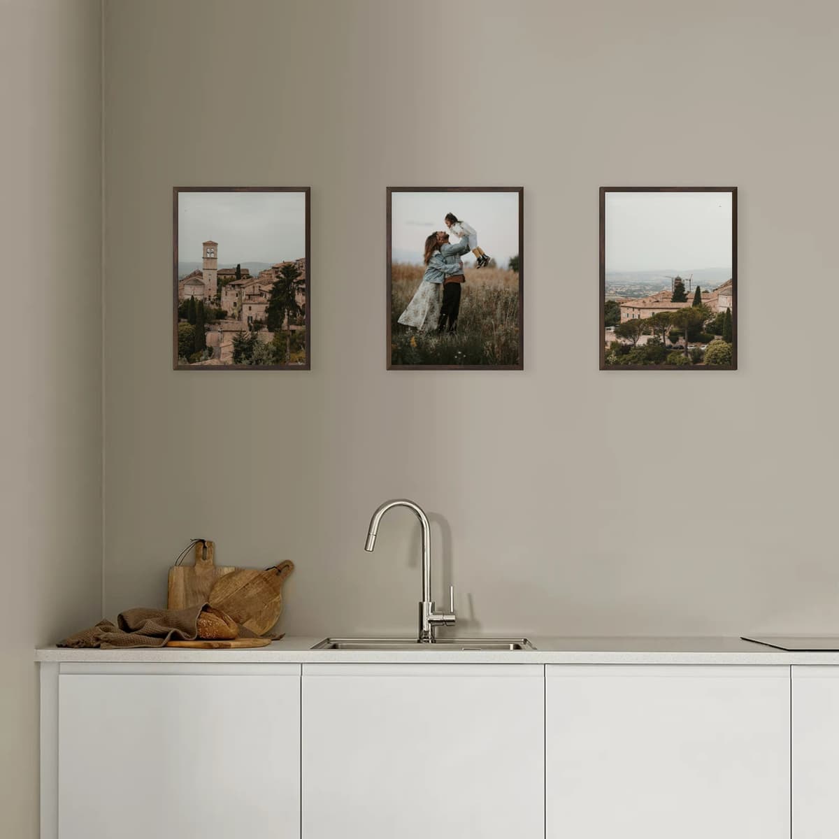 Photo wall 3 frames - Linear Taste - interior view