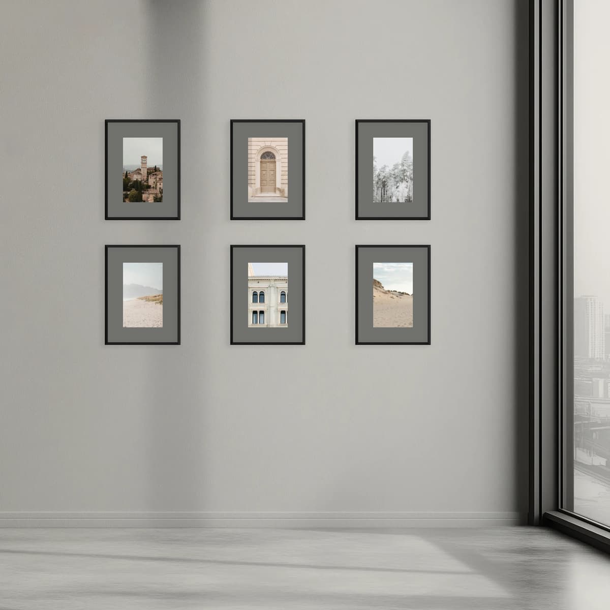 Photo wall 6 frames - Modern Axis - interior view