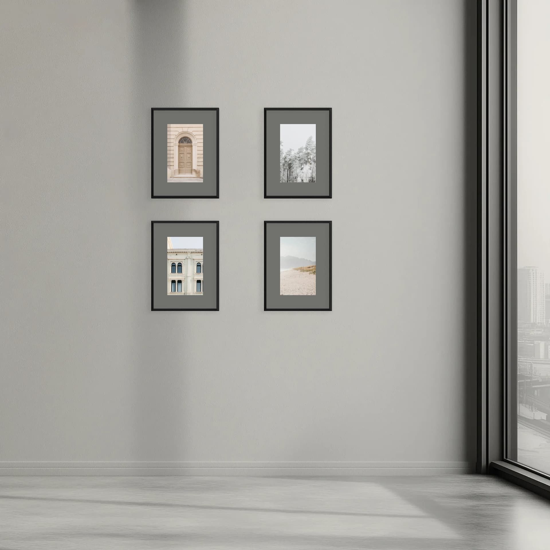 Photo wall 4 frames - Modern Axis - interior view