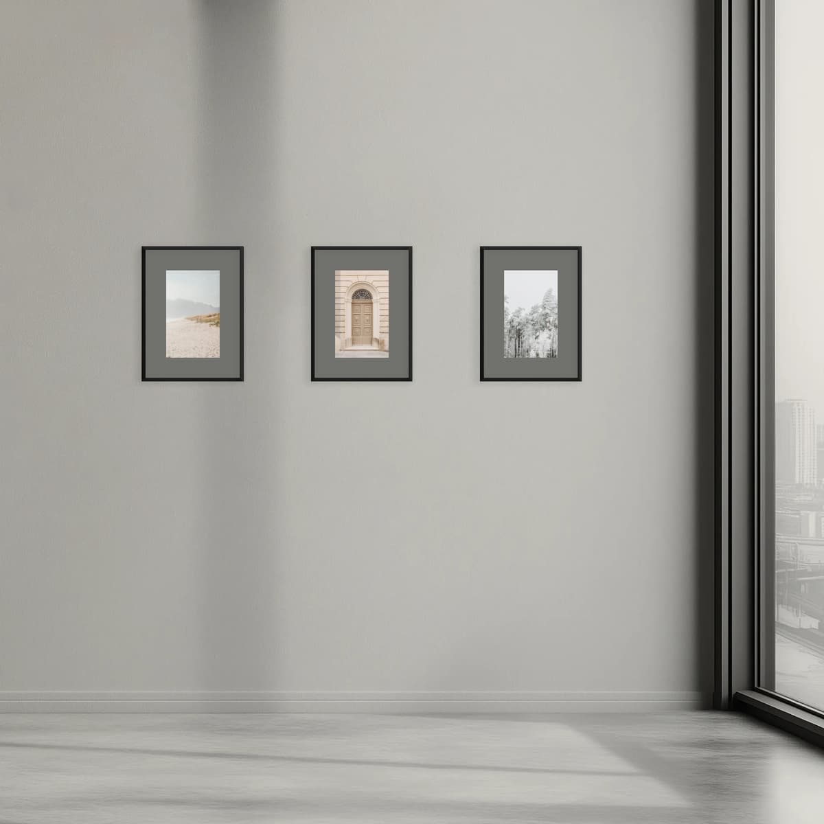 Photo wall 3 frames - Modern Axis - interior view