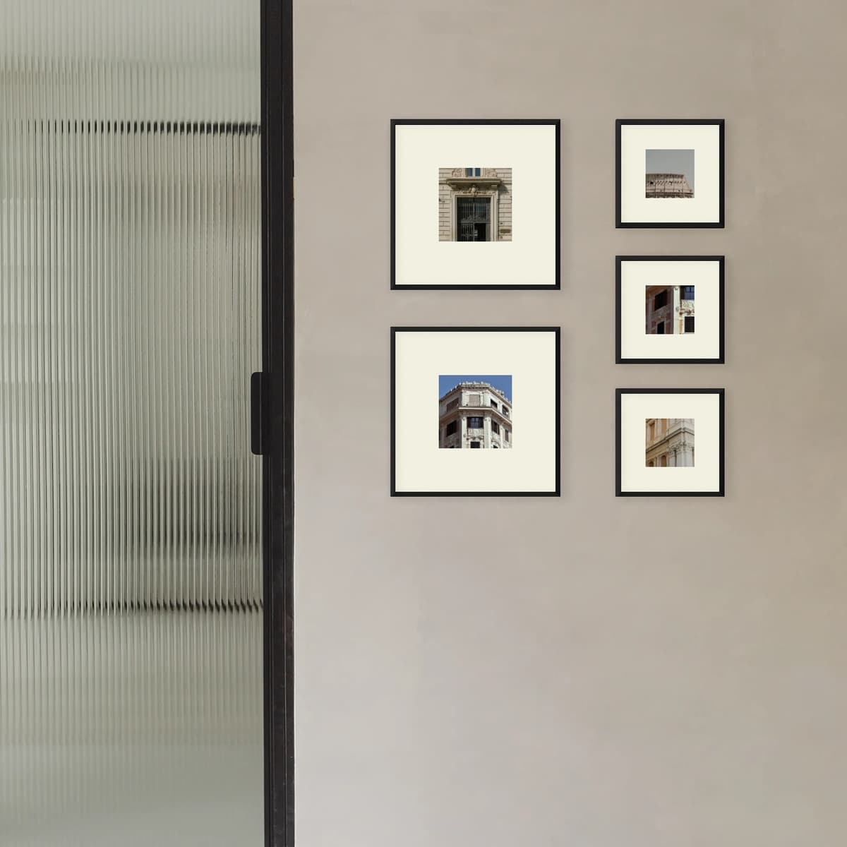 Photo wall 5 frames - Modern Geometry - interior view