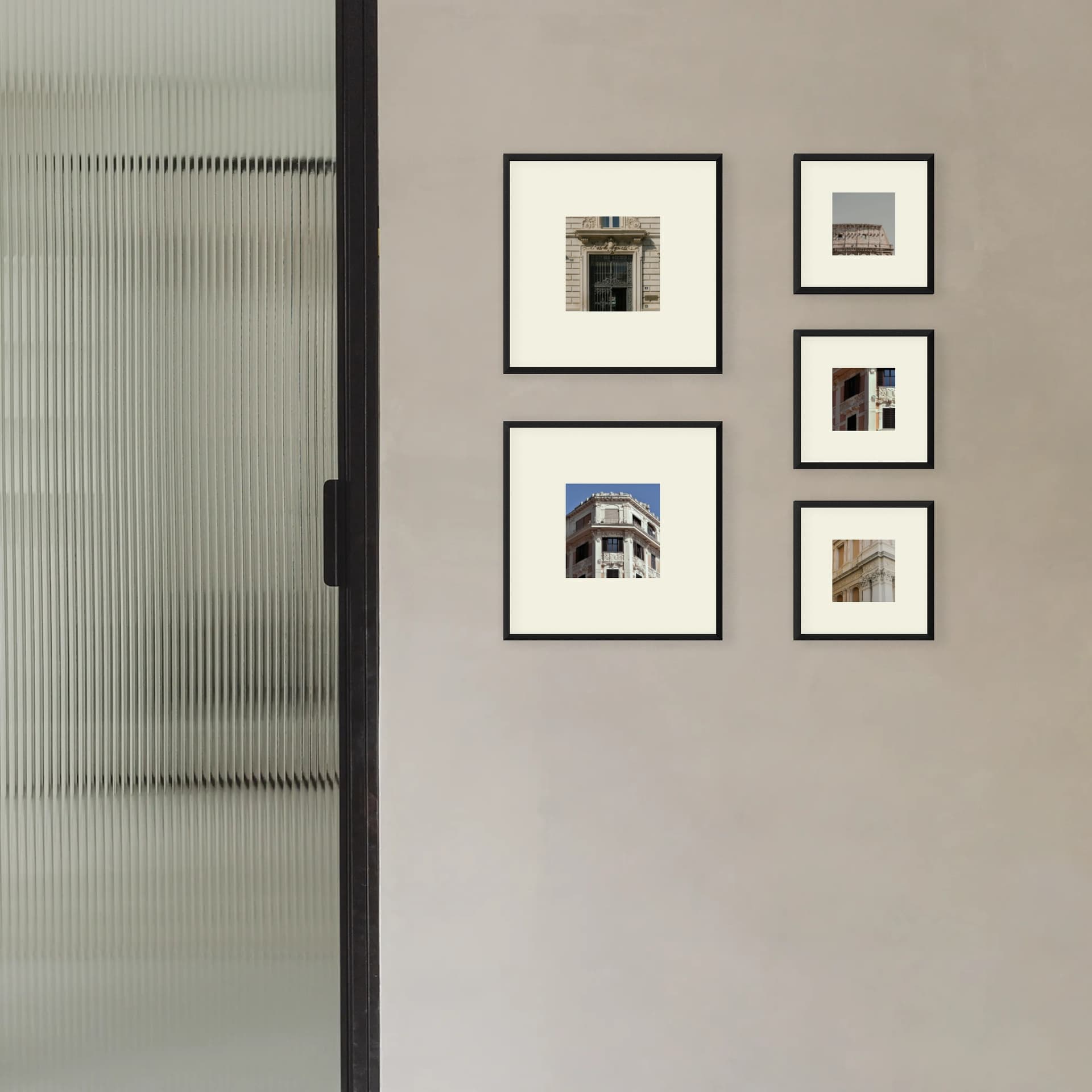Photo wall 5 frames - Modern Geometry - interior view