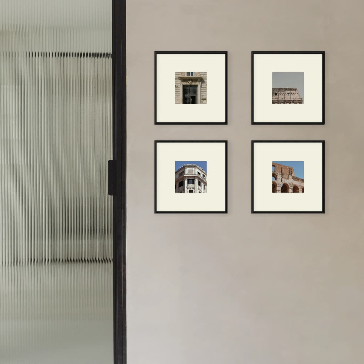 Photo wall 4 frames - Modern Geometry - interior view