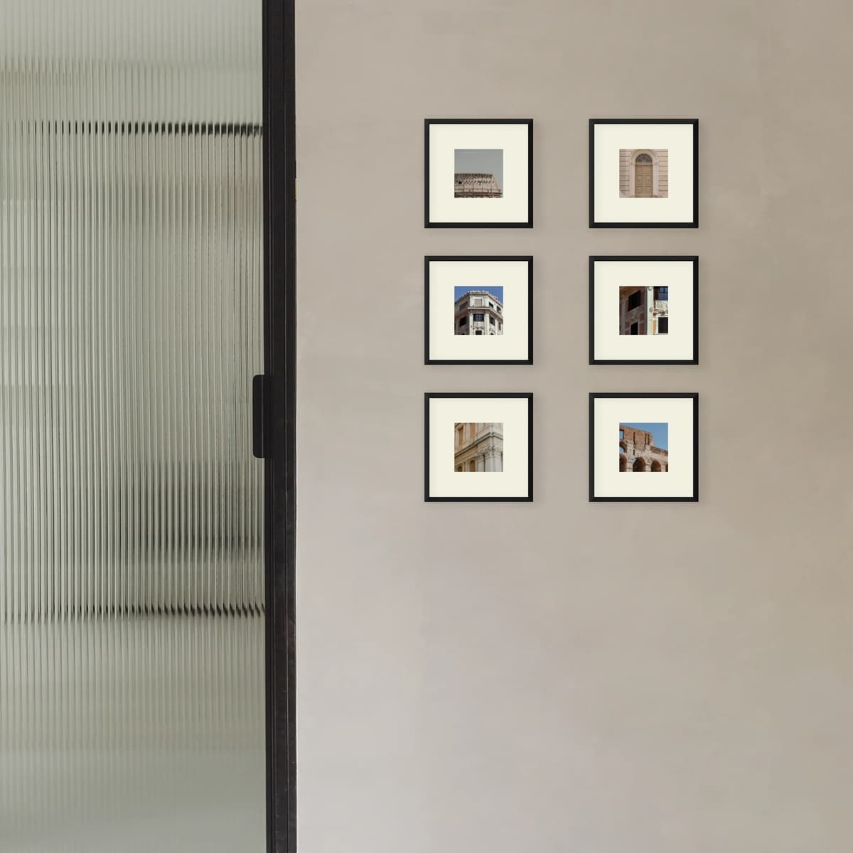 Photo wall 6 frames - Modern Geometry - interior view