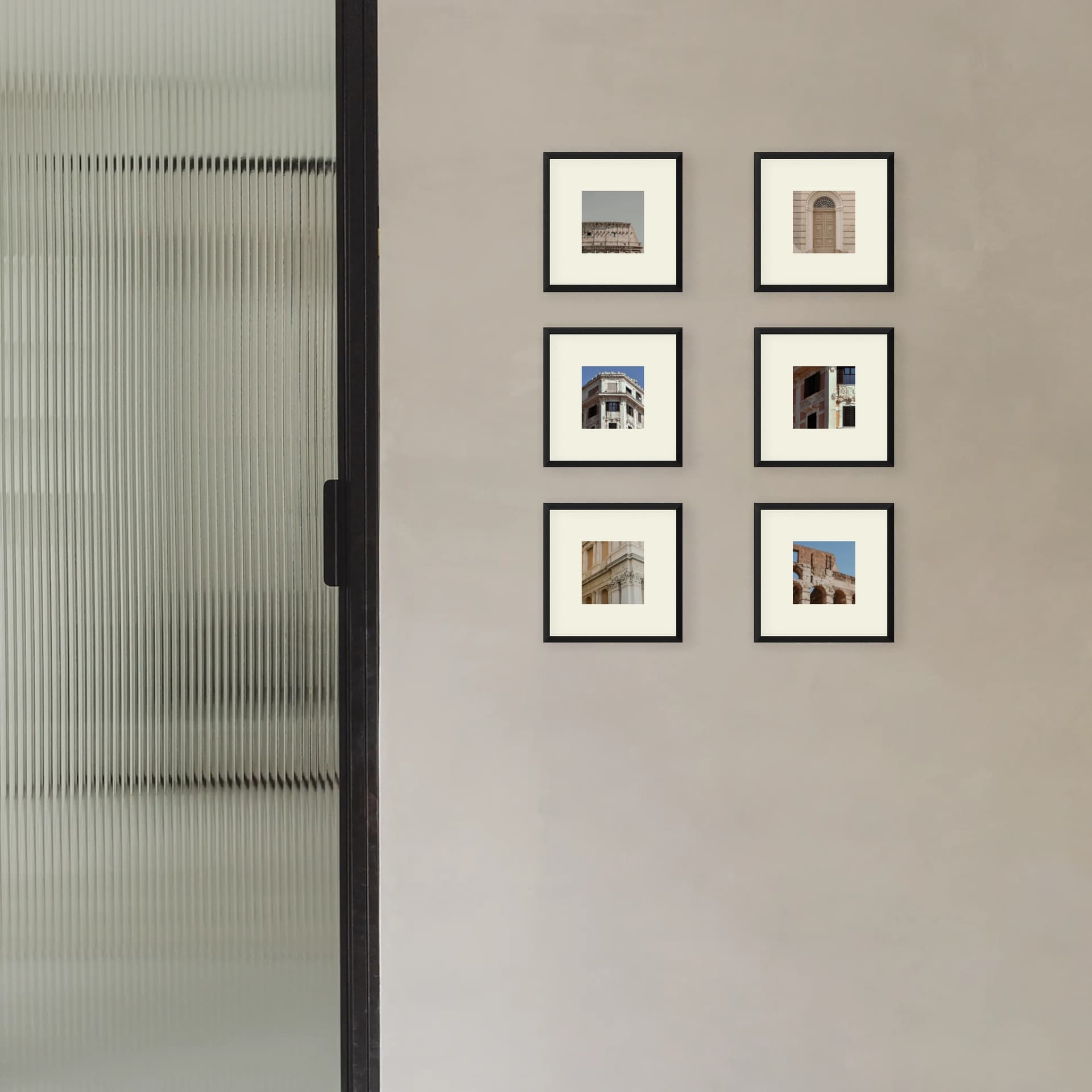 Photo wall 6 frames - Modern Geometry - interior view