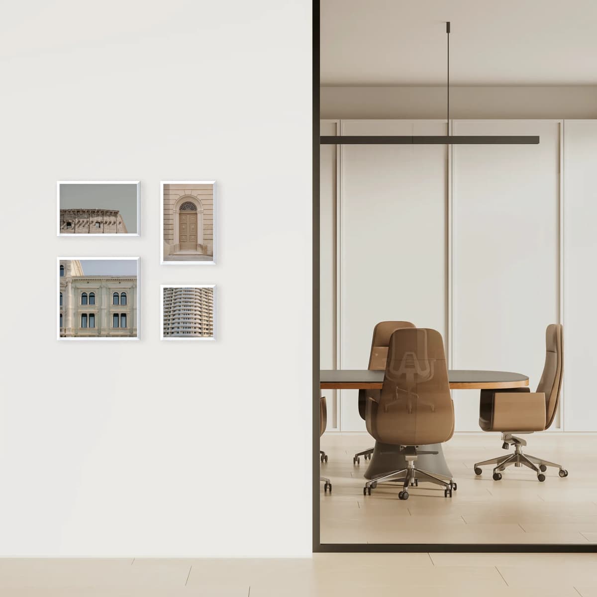 Photo wall 4 frames - Modular Layout - interior view