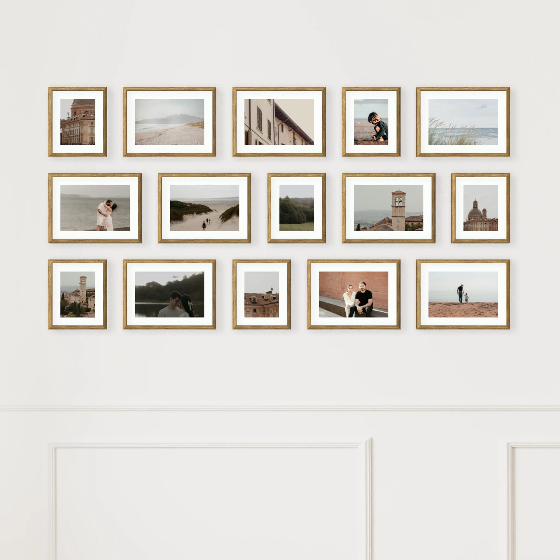 Photo wall 15 frames - Parallel Flow - interior view