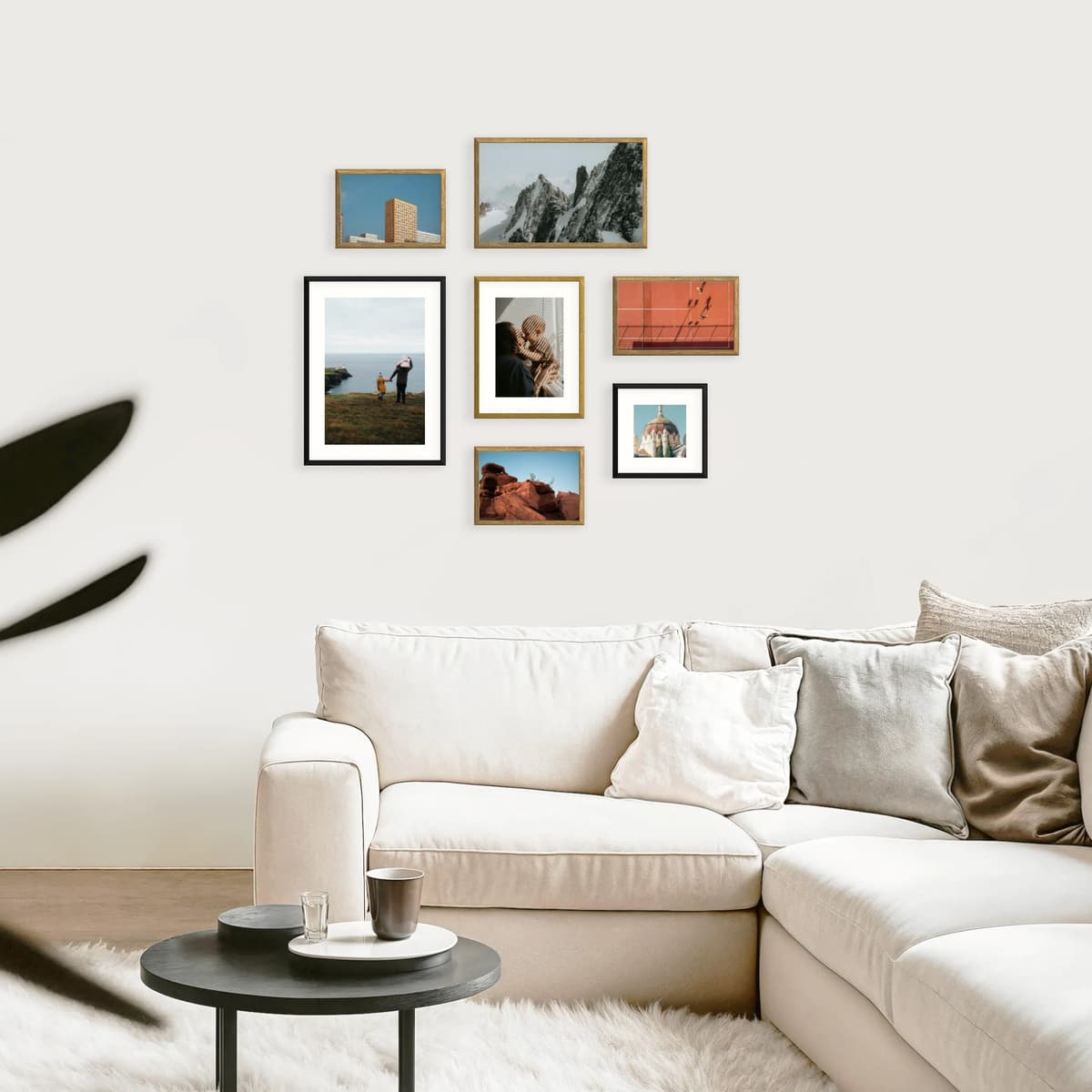 Photo wall 7 frames - Patchwork Tableau - interior view