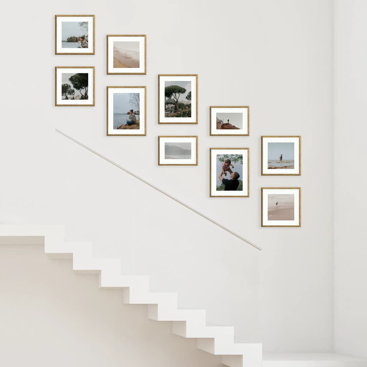 Photo wall 10 frames - Stairway Story - interior view