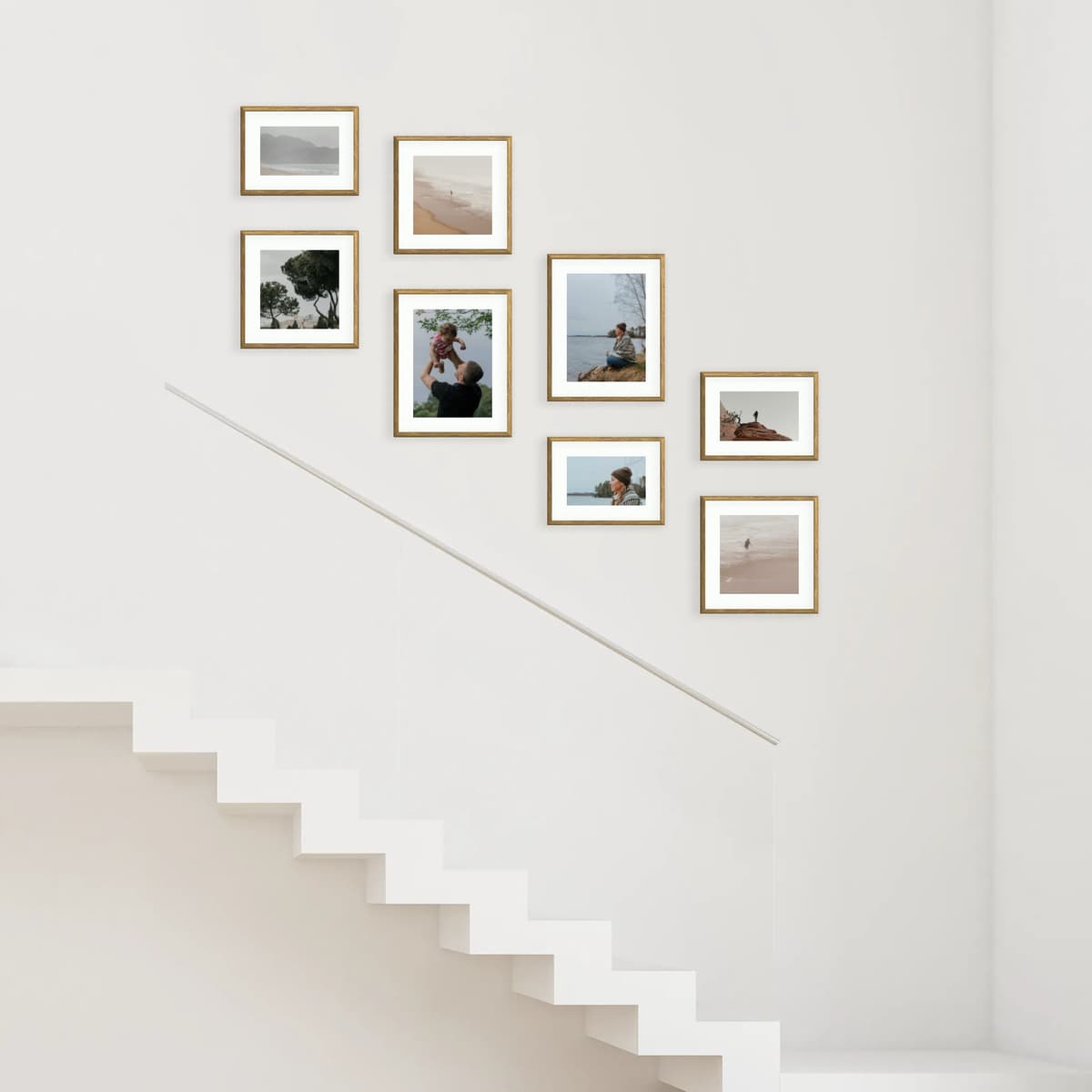 Photo wall 8 frames - Stairway Story - interior view