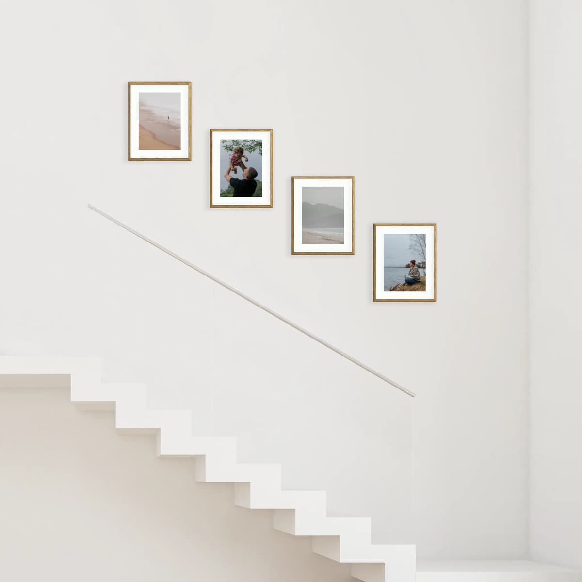 Photo wall 4 frames - Stairway Story - interior view