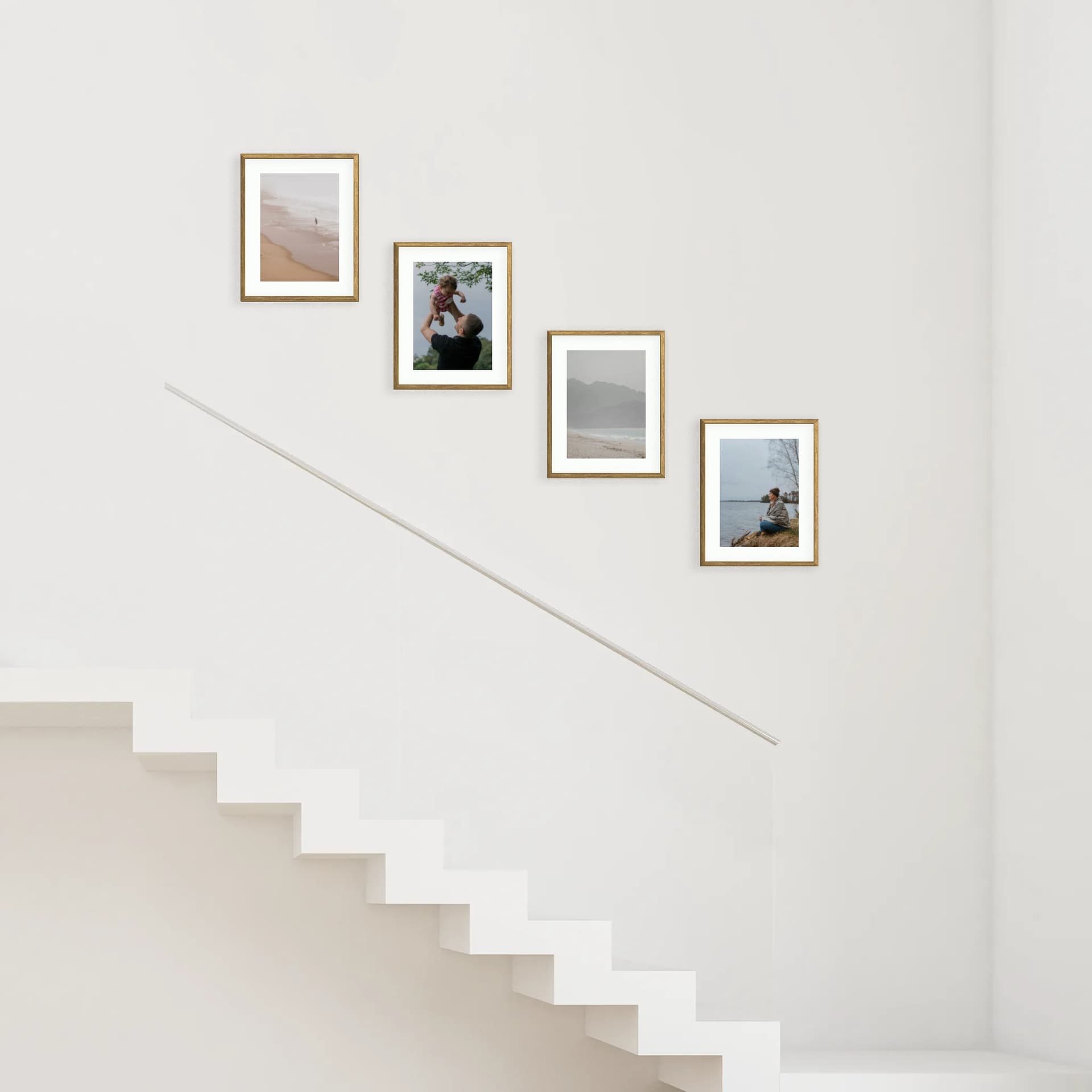 Photo wall 4 frames - Stairway Story - interior view