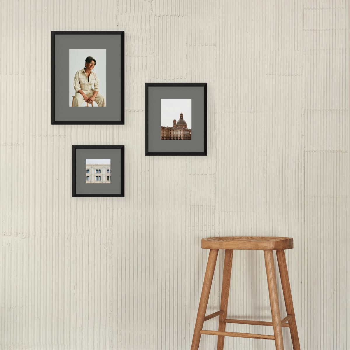 Photo wall 3 frames - Urban Steps - interior view