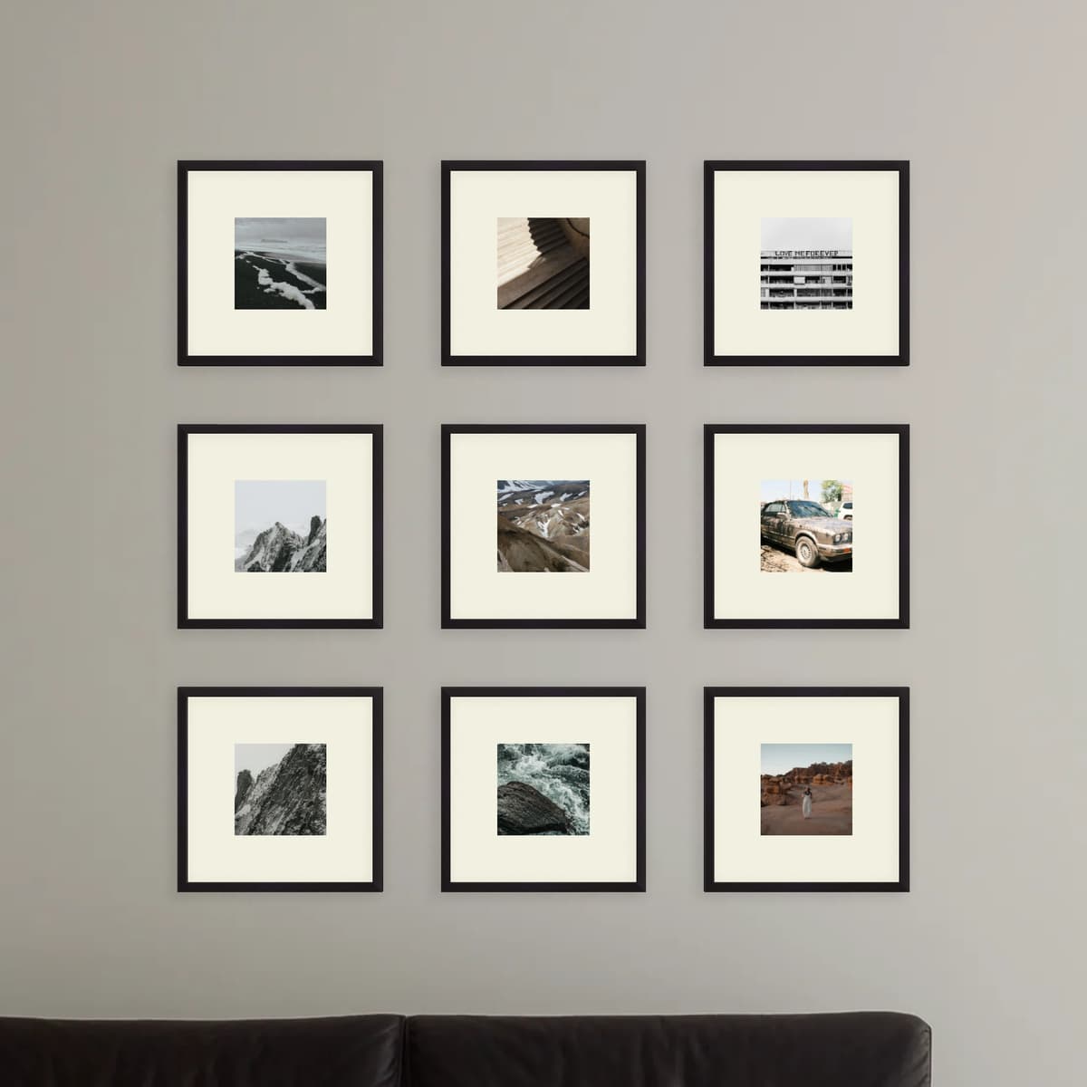 Photo wall 9 frames - Classic Grid - main view