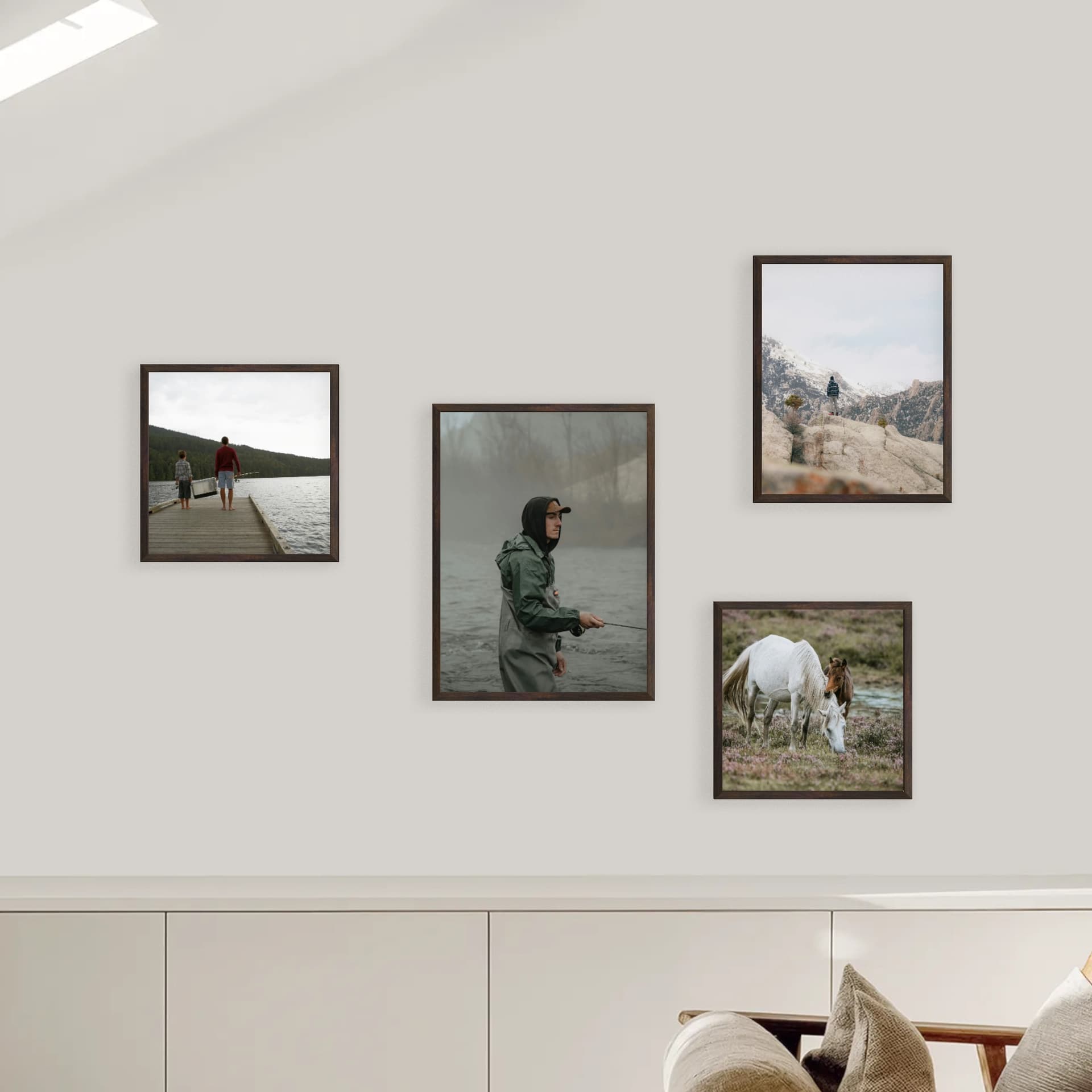 Photo wall 4 frames - Diagonal Drift - main view