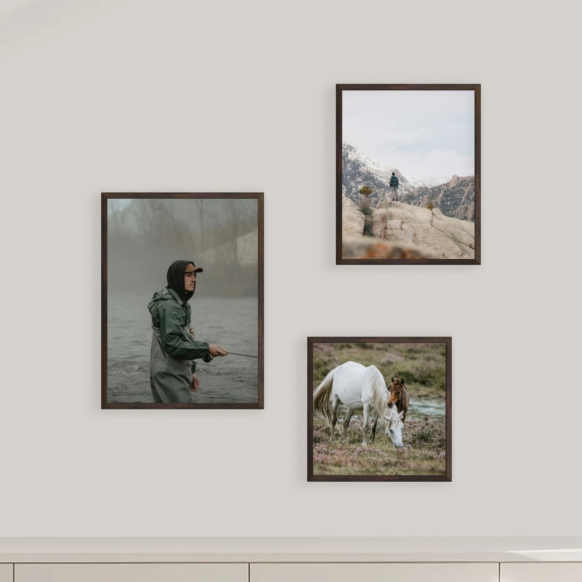 Photo wall 3 frames - Diagonal Drift - main view