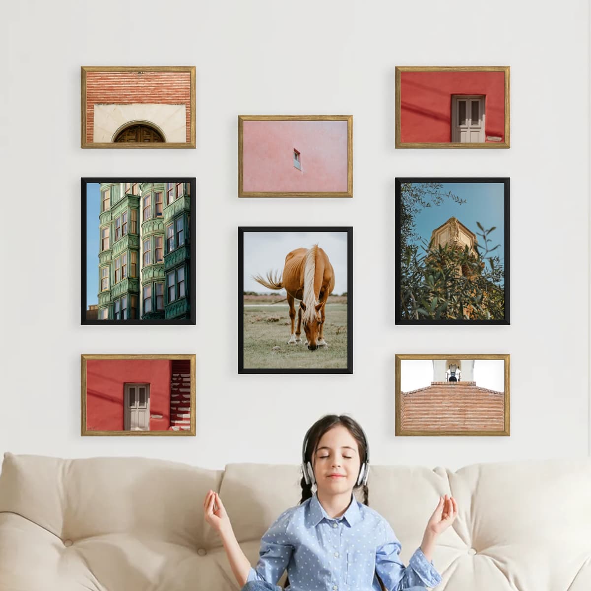 Photo wall 8 frames - Diamond Array - main view