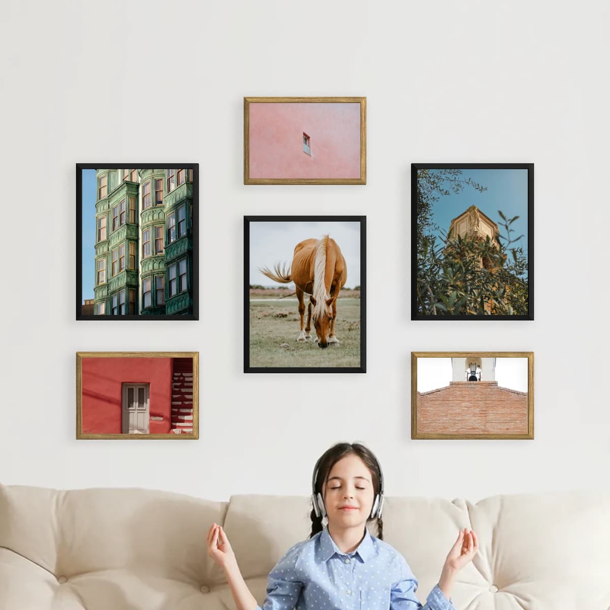 Photo wall 6 frames - Diamond Array - main view