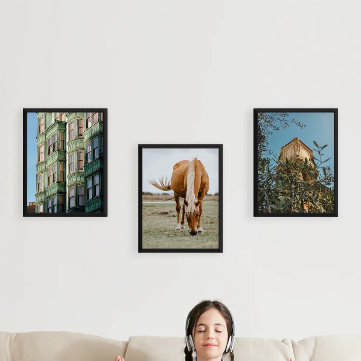 Photo wall 3 frames - Diamond Array - main view