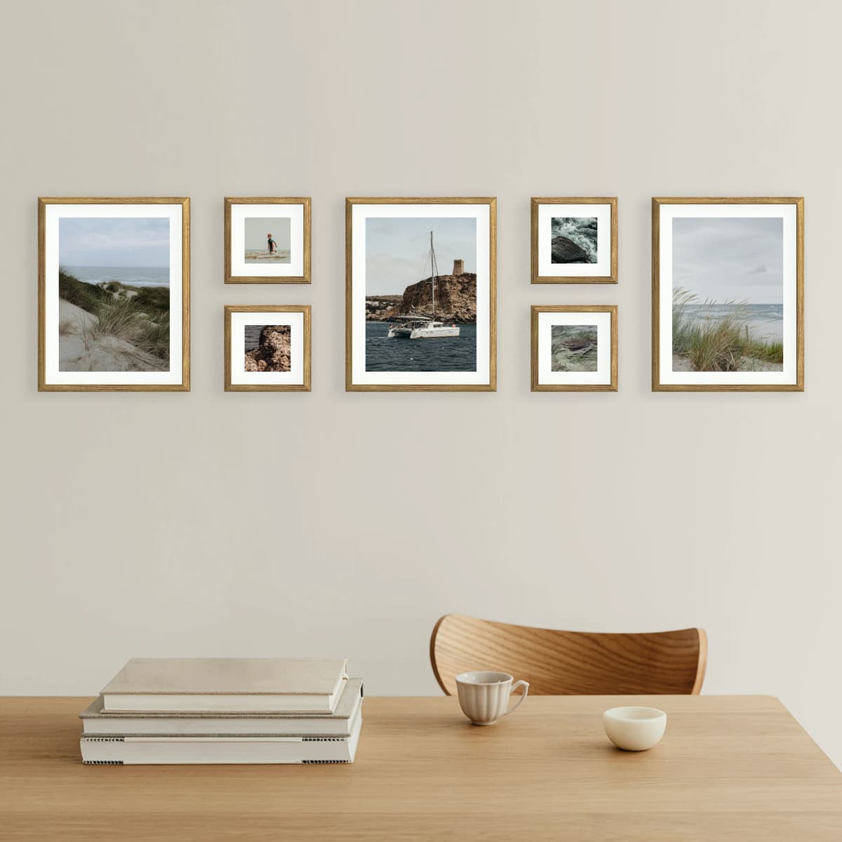 Photo wall 7 frames - Harbor Line - main view