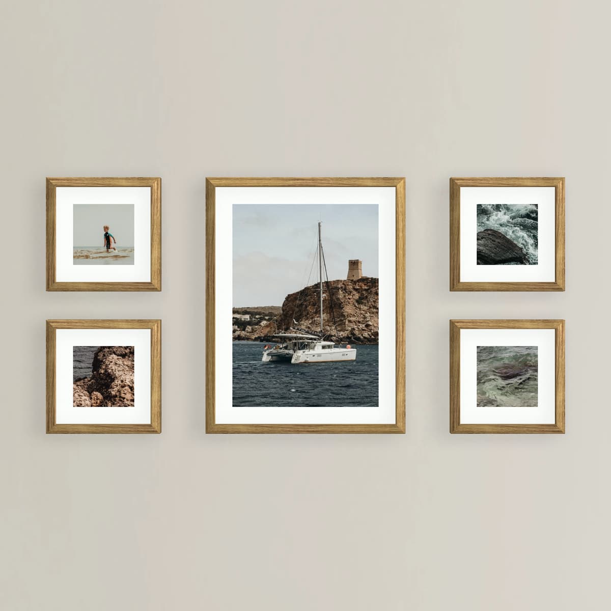 Photo wall 5 frames - Harbor Line - main view