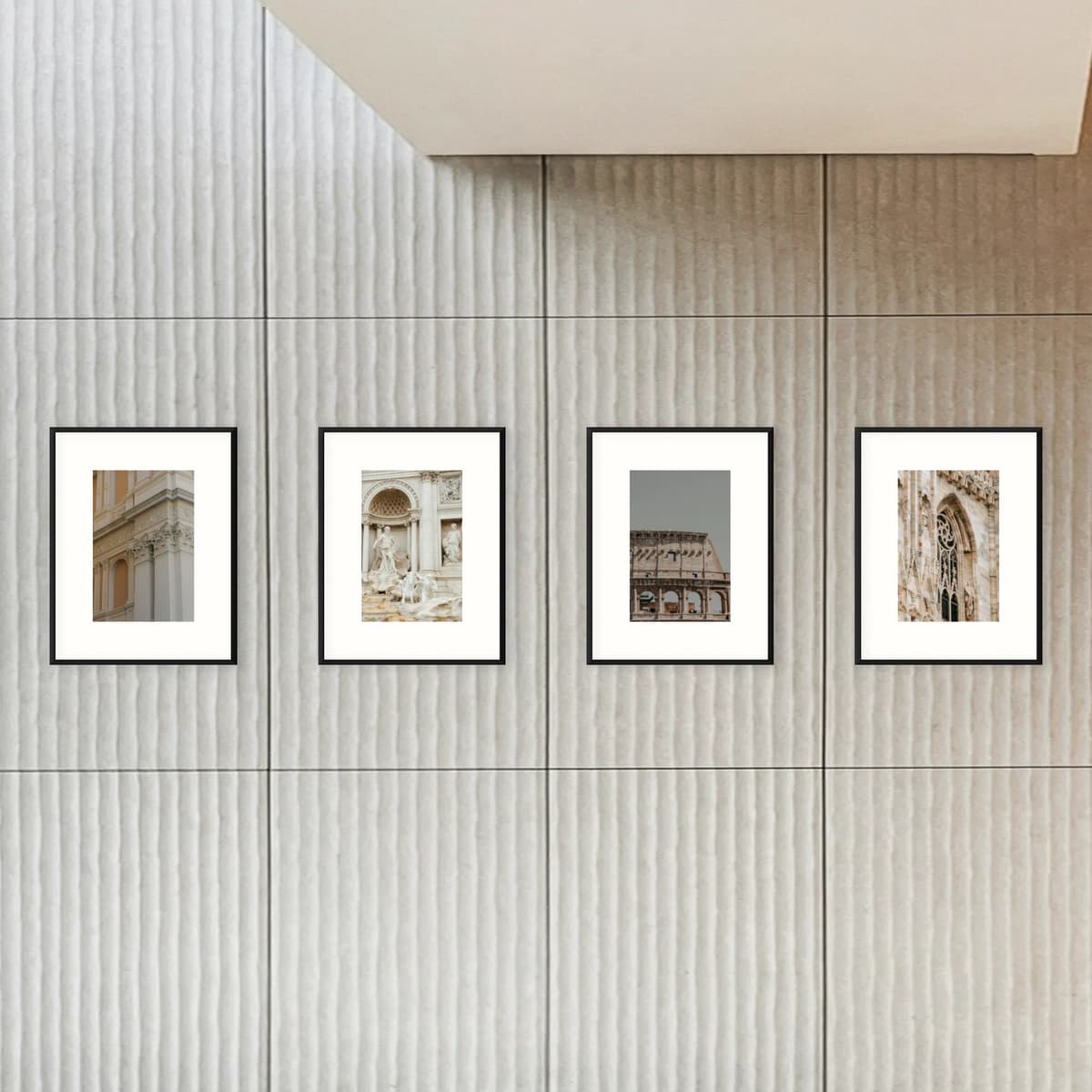 Photo wall 4 frames - Horizontal Architectural Gallery - main view