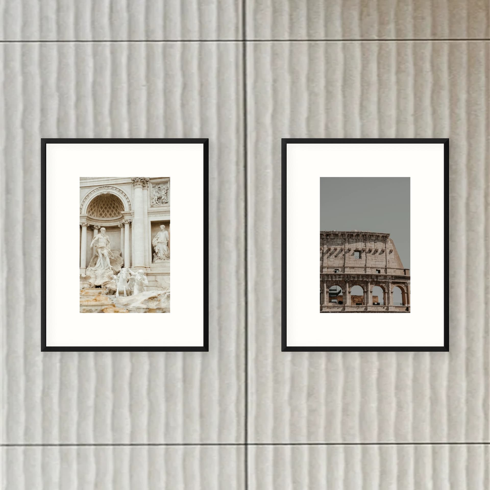 Photo wall 2 frames - Horizontal Architectural Gallery - main view