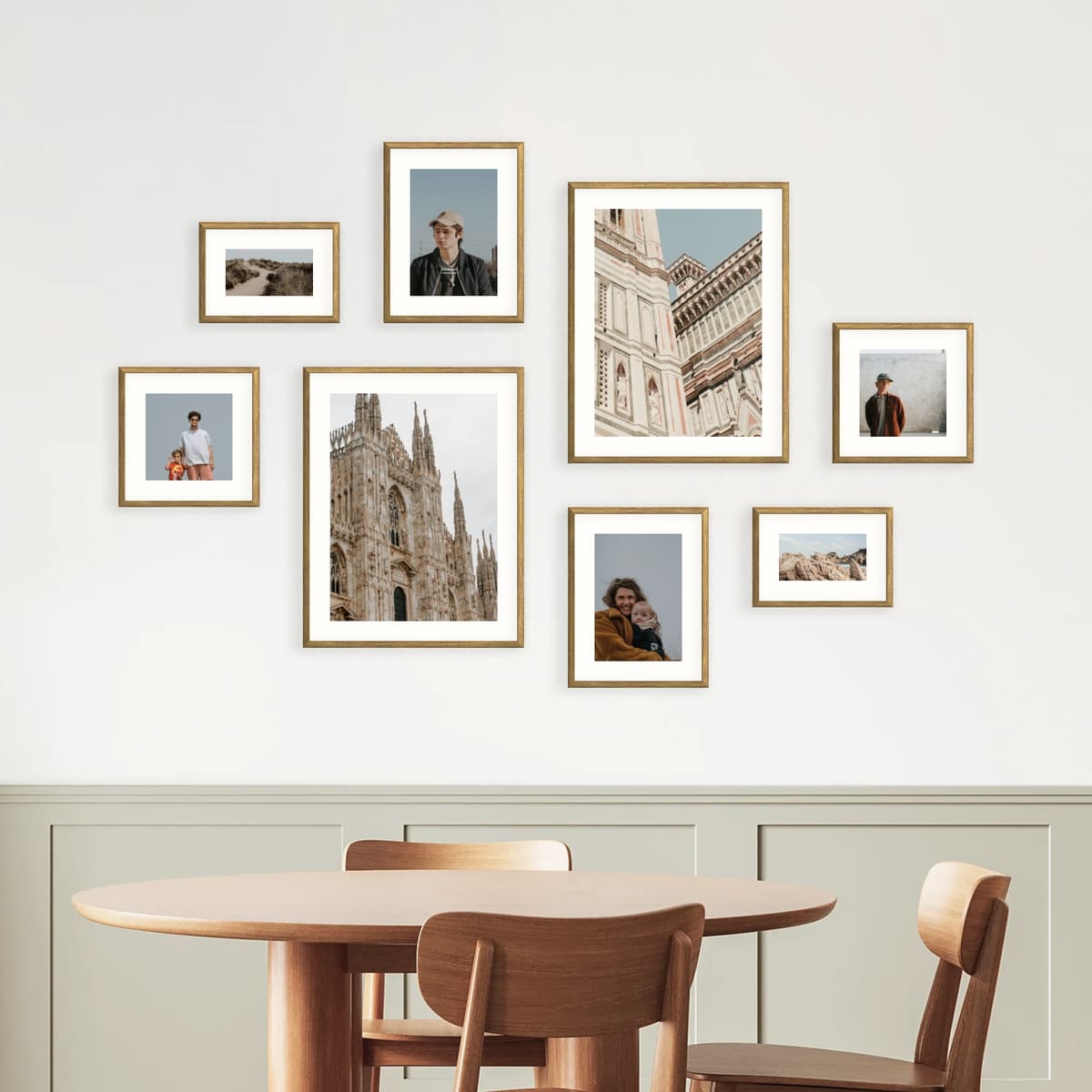 Photo wall 8 frames - Layered Moments - main view