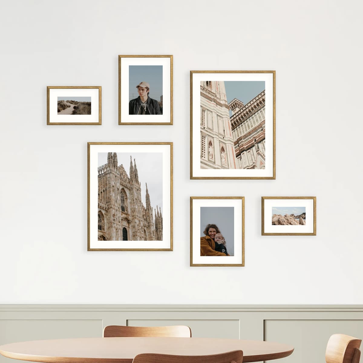 Photo wall 6 frames - Layered Moments - main view