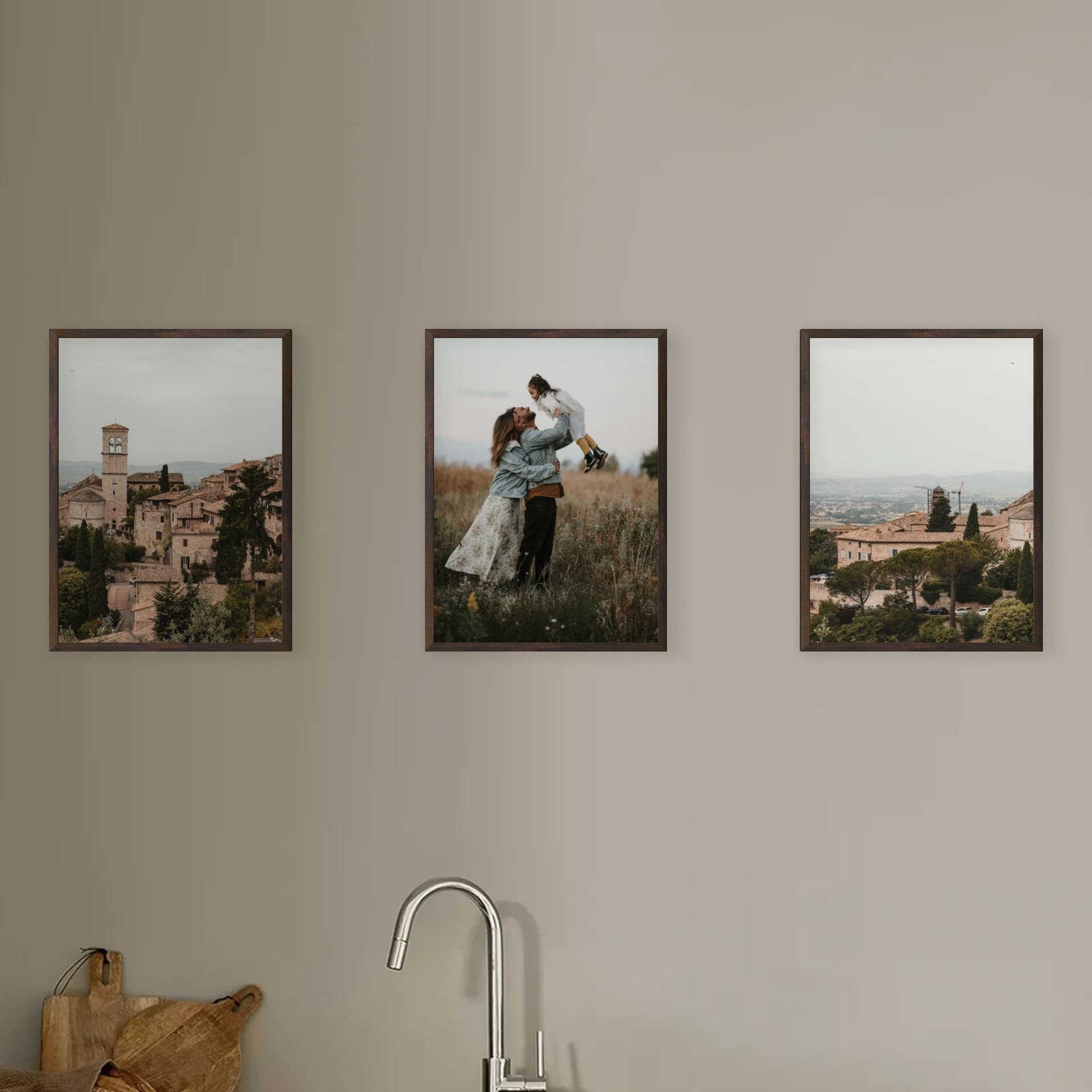 Photo wall 3 frames - Linear Taste - main view