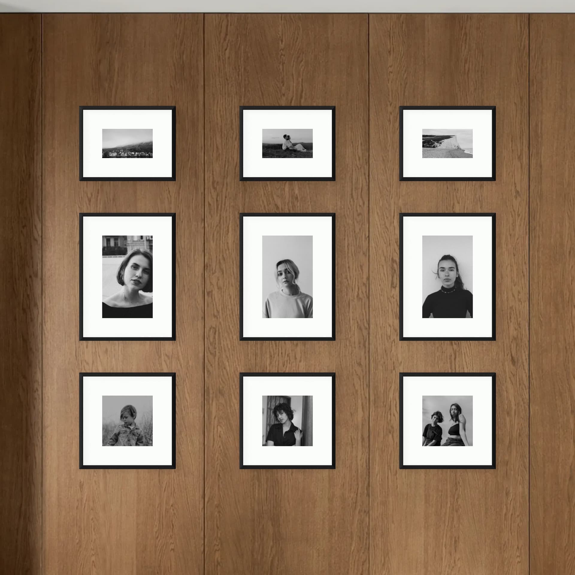 Photo wall 9 frames - Monochrome Order - main view