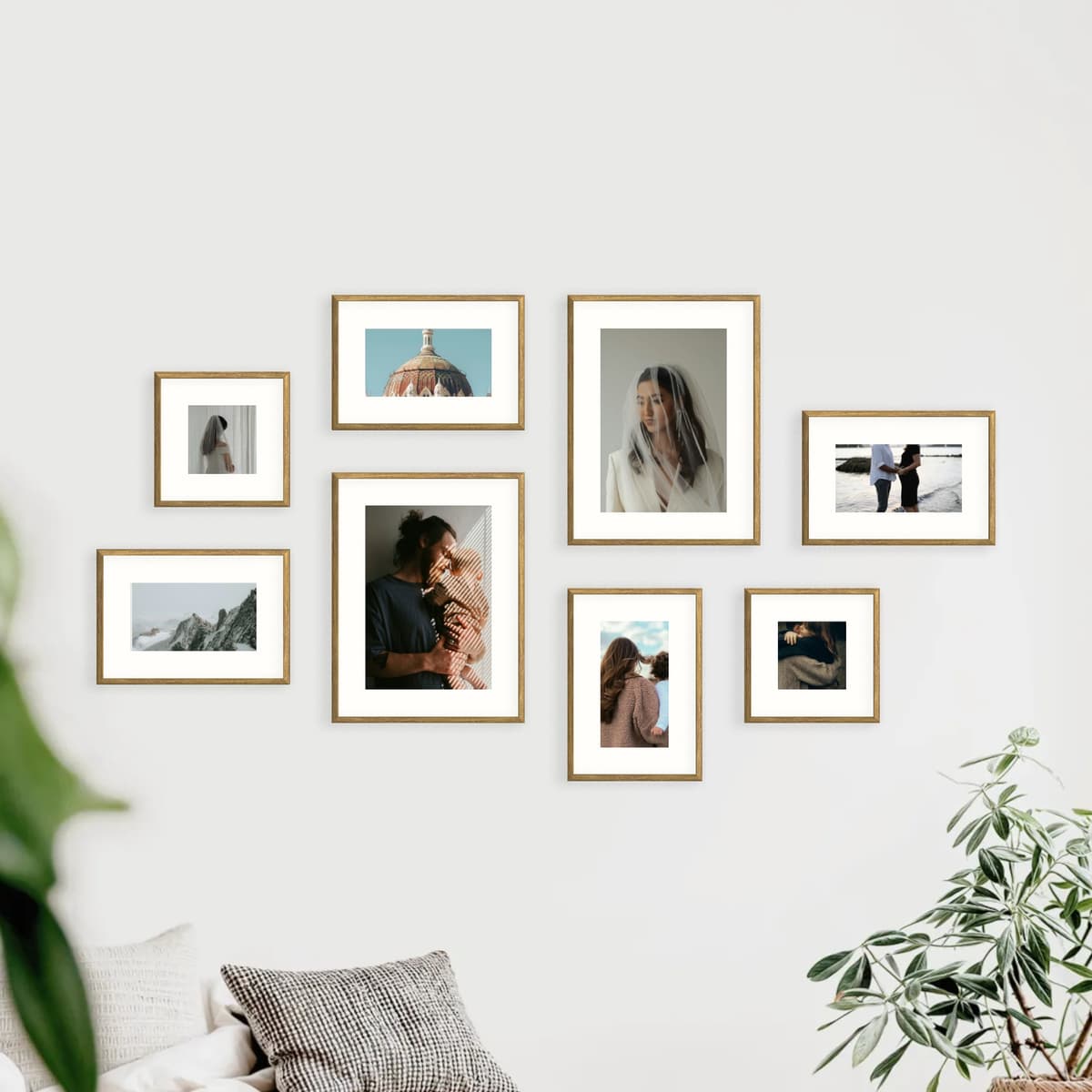 Photo wall 8 frames - Organic Flow - main view