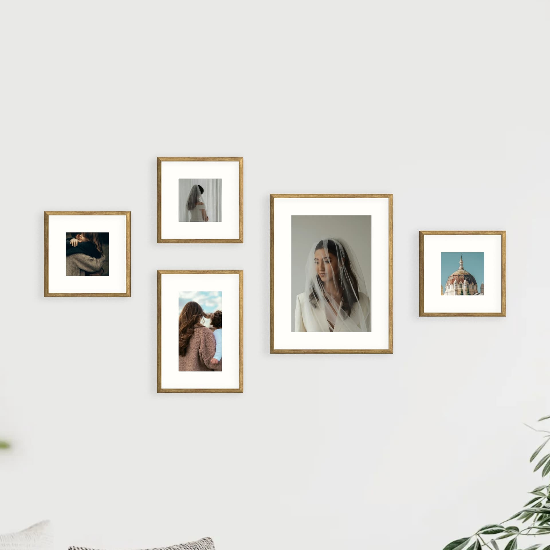 Photo wall 5 frames - Organic Flow - main view